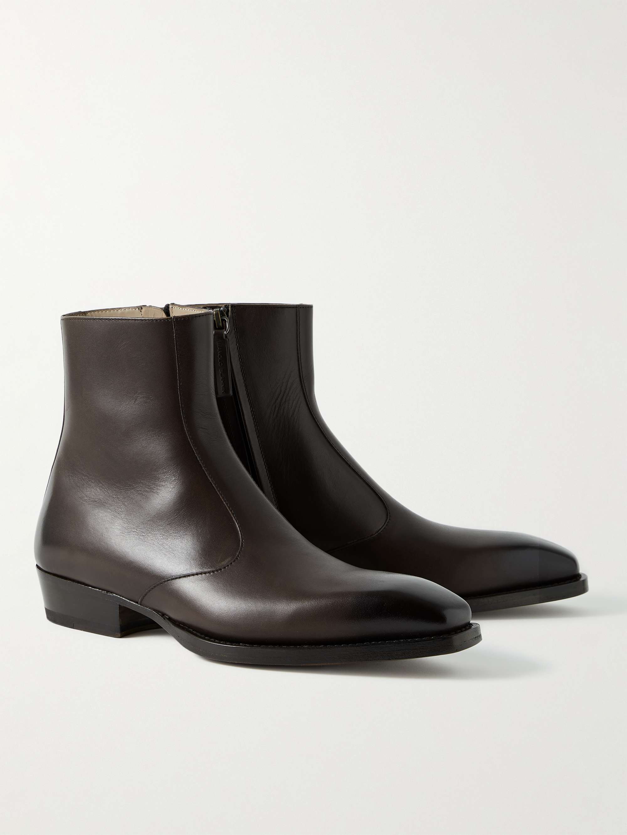 MANOLO BLAHNIK Sloane Leather Boots