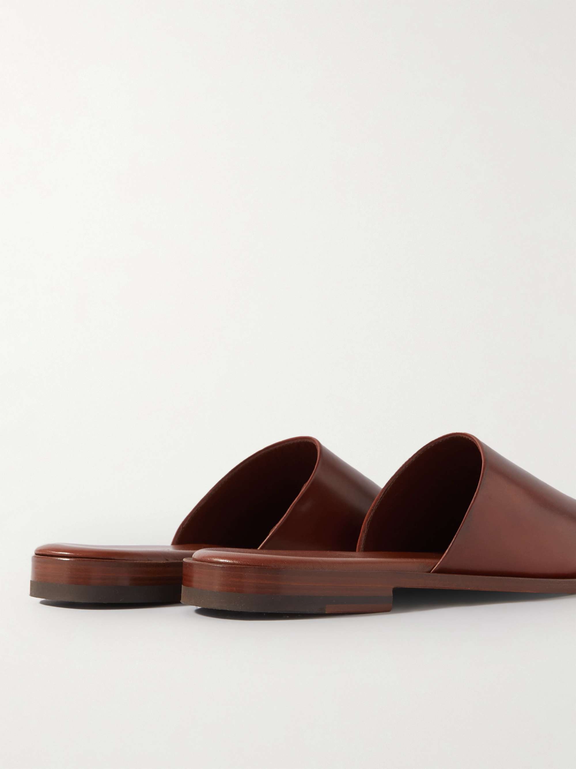MANOLO BLAHNIK Capuleti Leather Mules