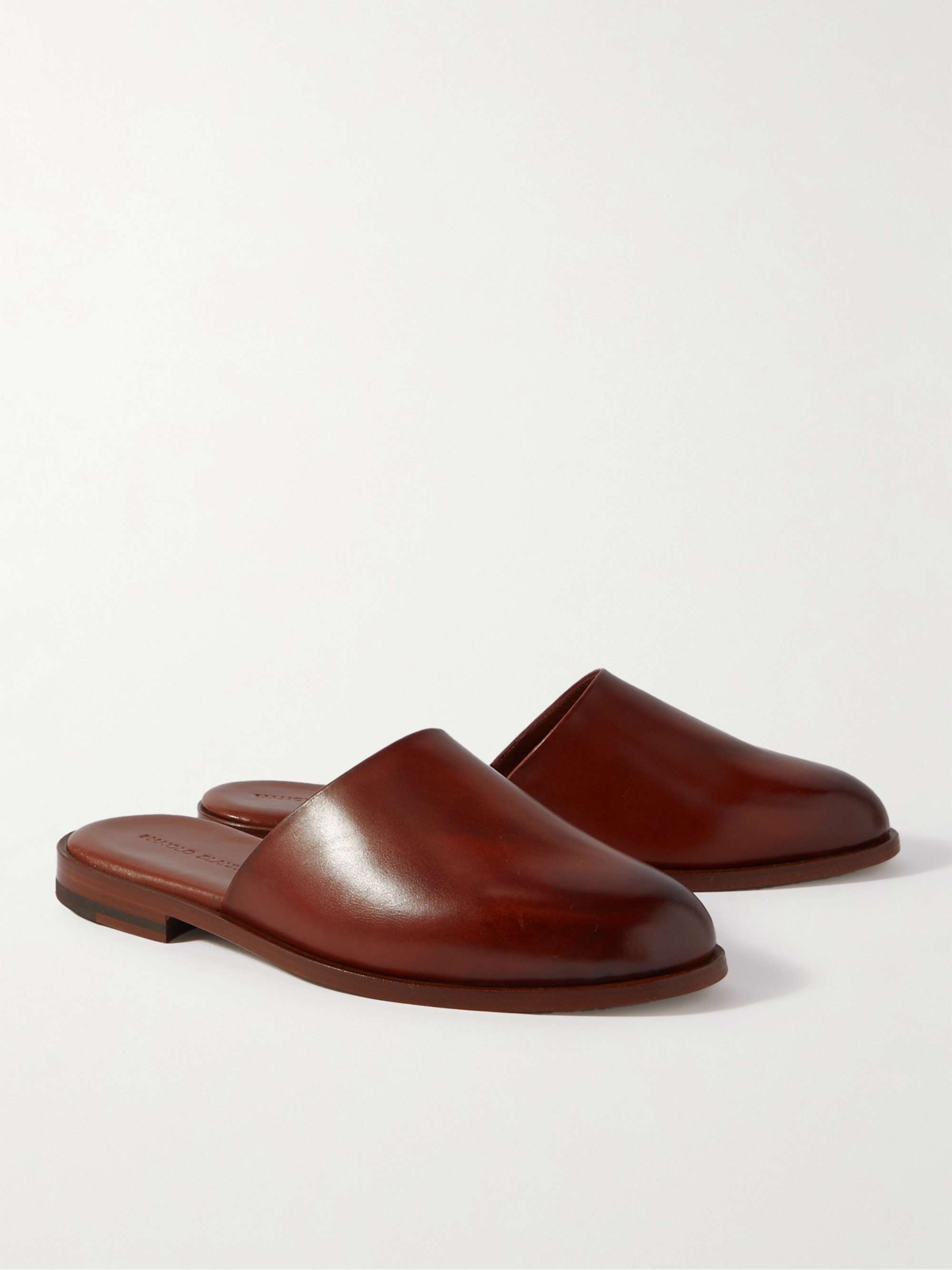 MANOLO BLAHNIK Capuleti Leather Mules