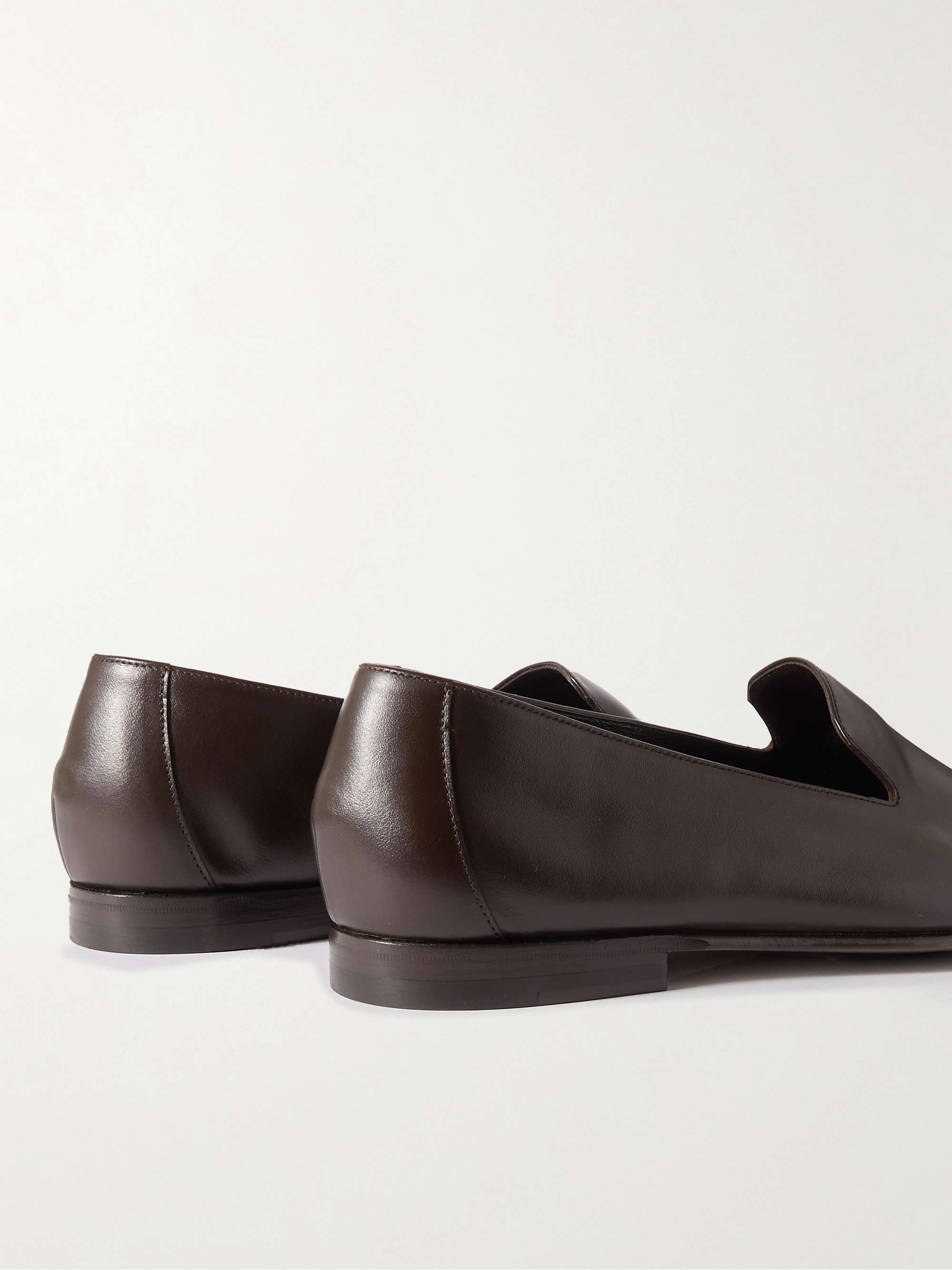 MANOLO BLAHNIK Mario Leather Loafers