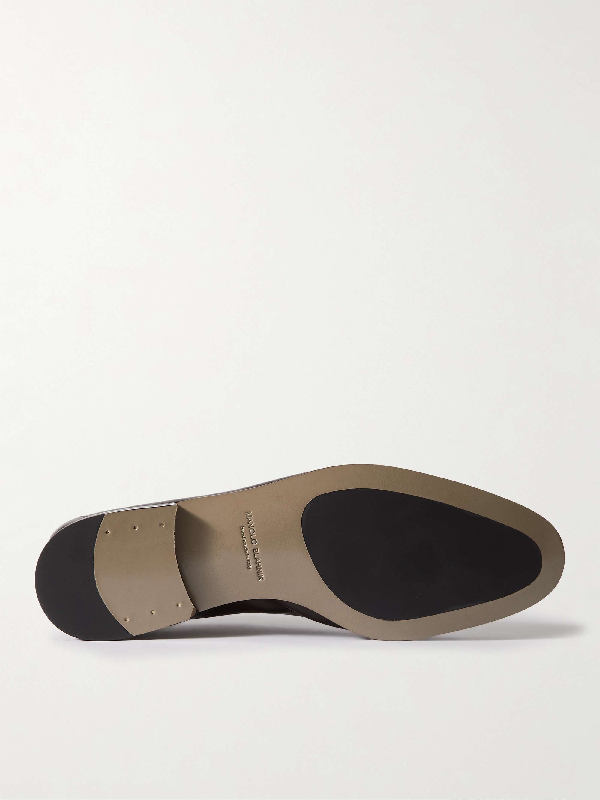 MANOLO BLAHNIK Mario Leather Loafers