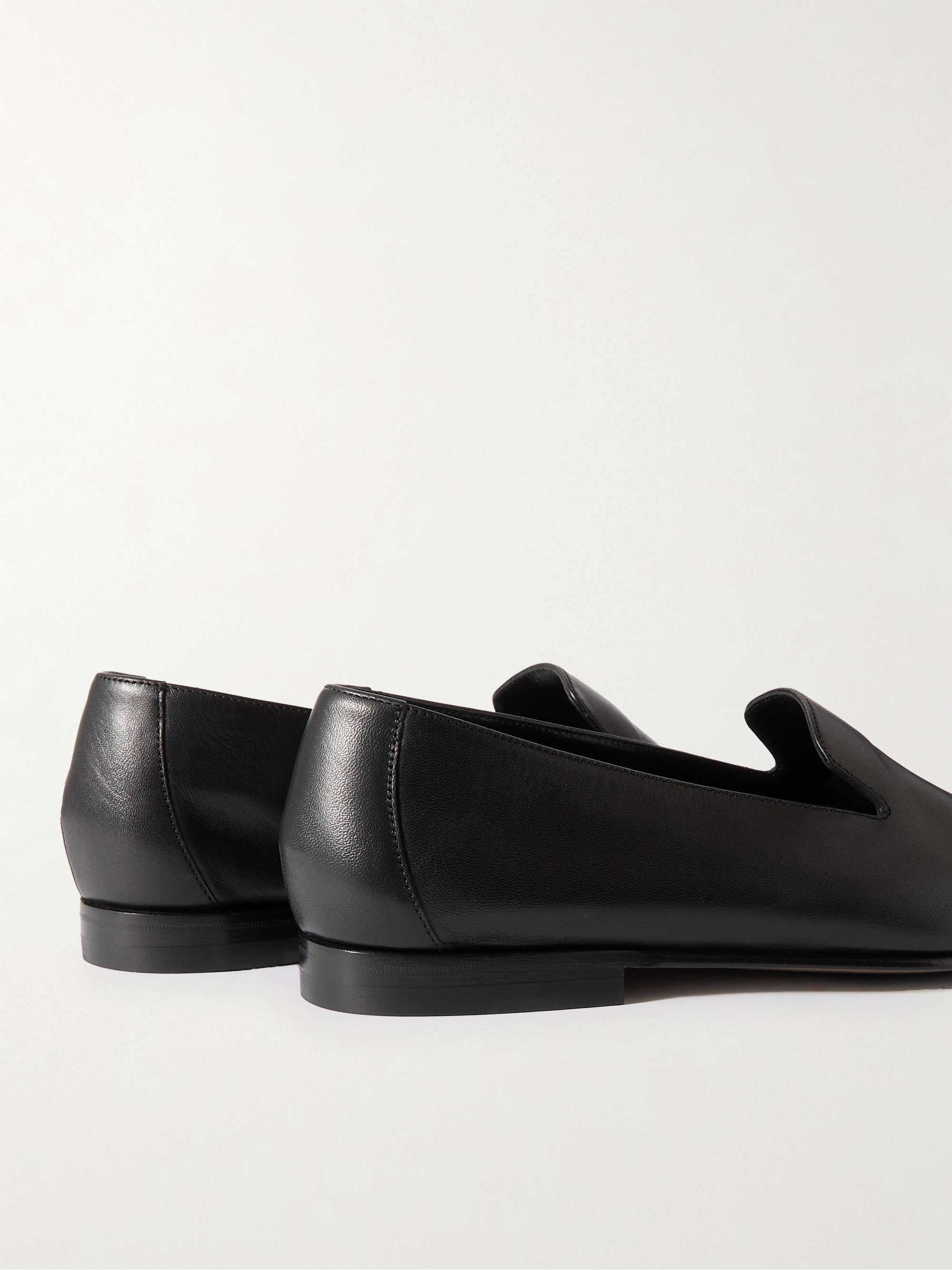 MANOLO BLAHNIK Mario Leather Loafers