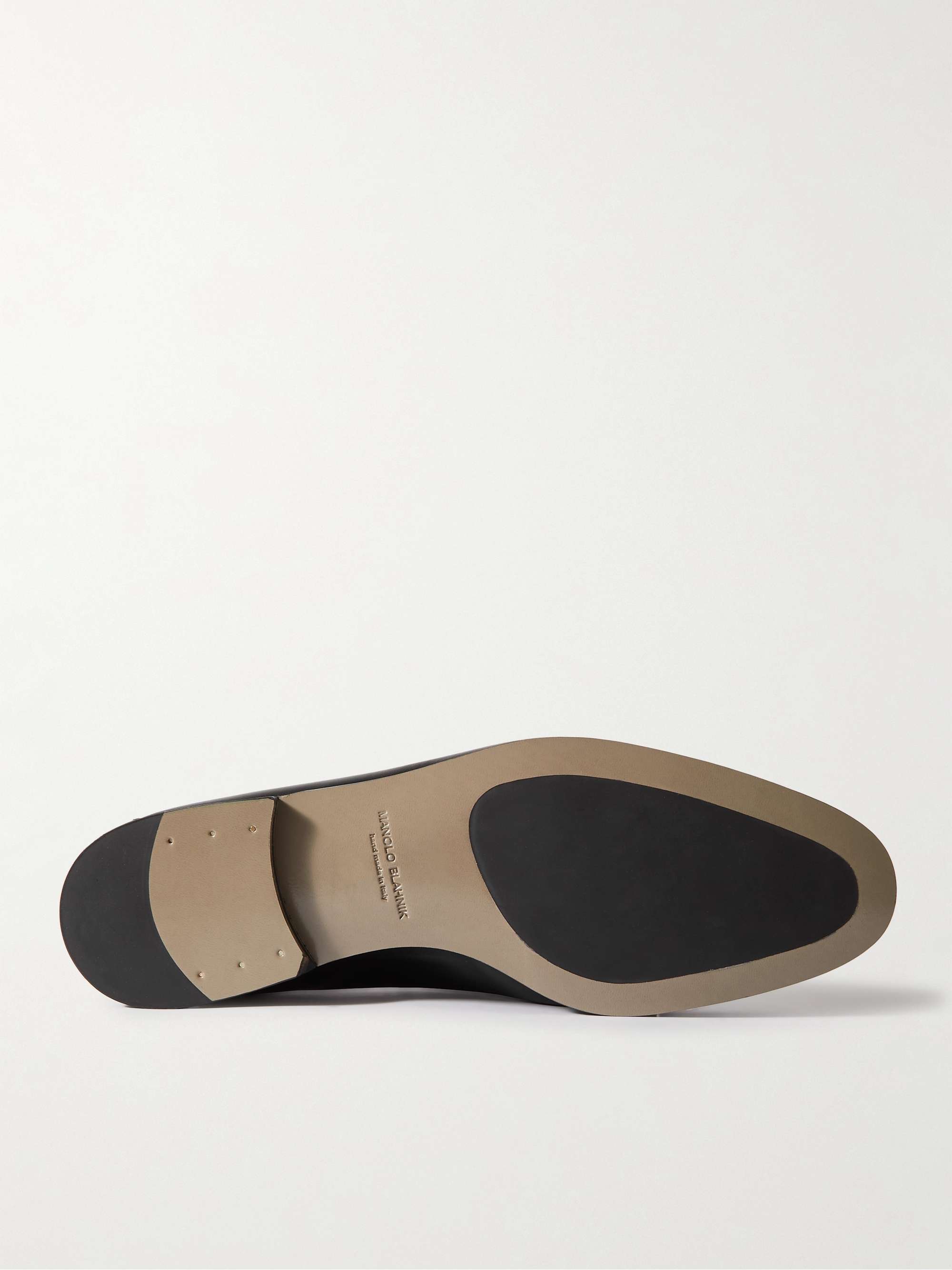 MANOLO BLAHNIK Mario Leather Loafers