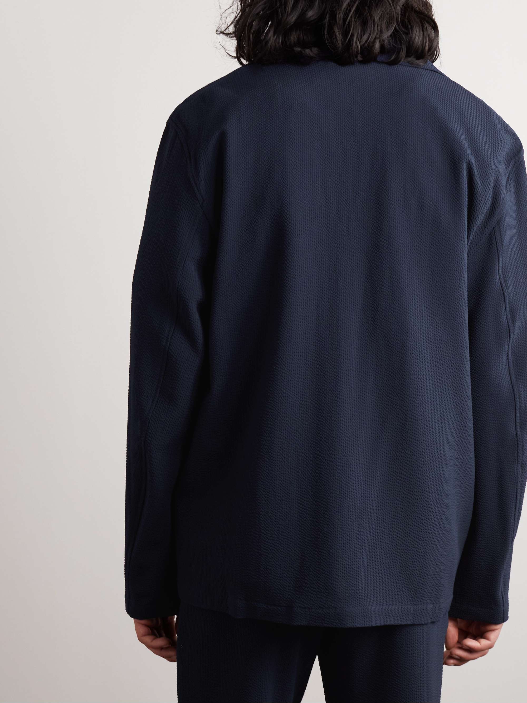 DE BONNE FACTURE Wool-Seersucker Suit Jacket