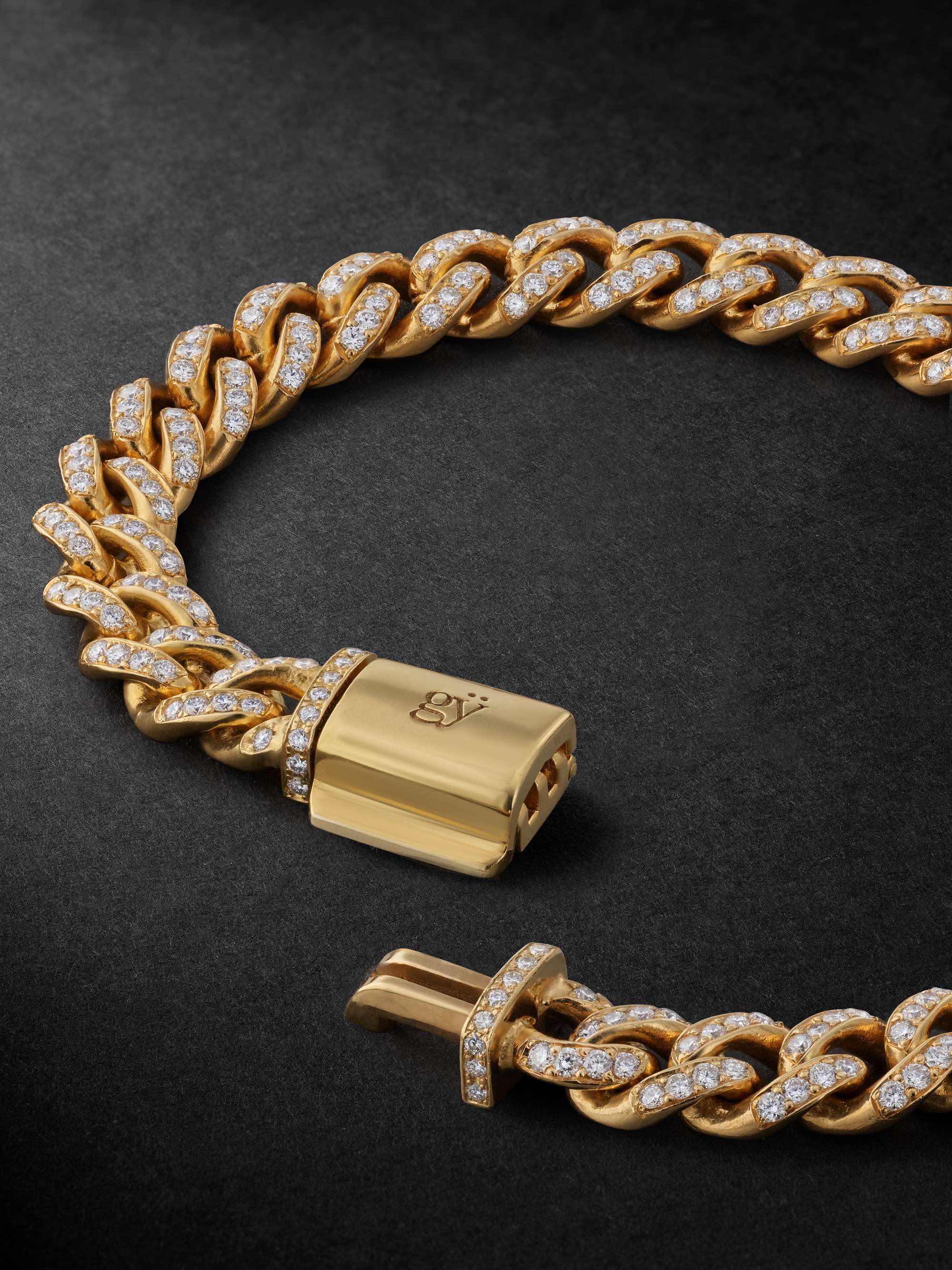 GREG YUNA Baby Gold Diamond Cuban Bracelet