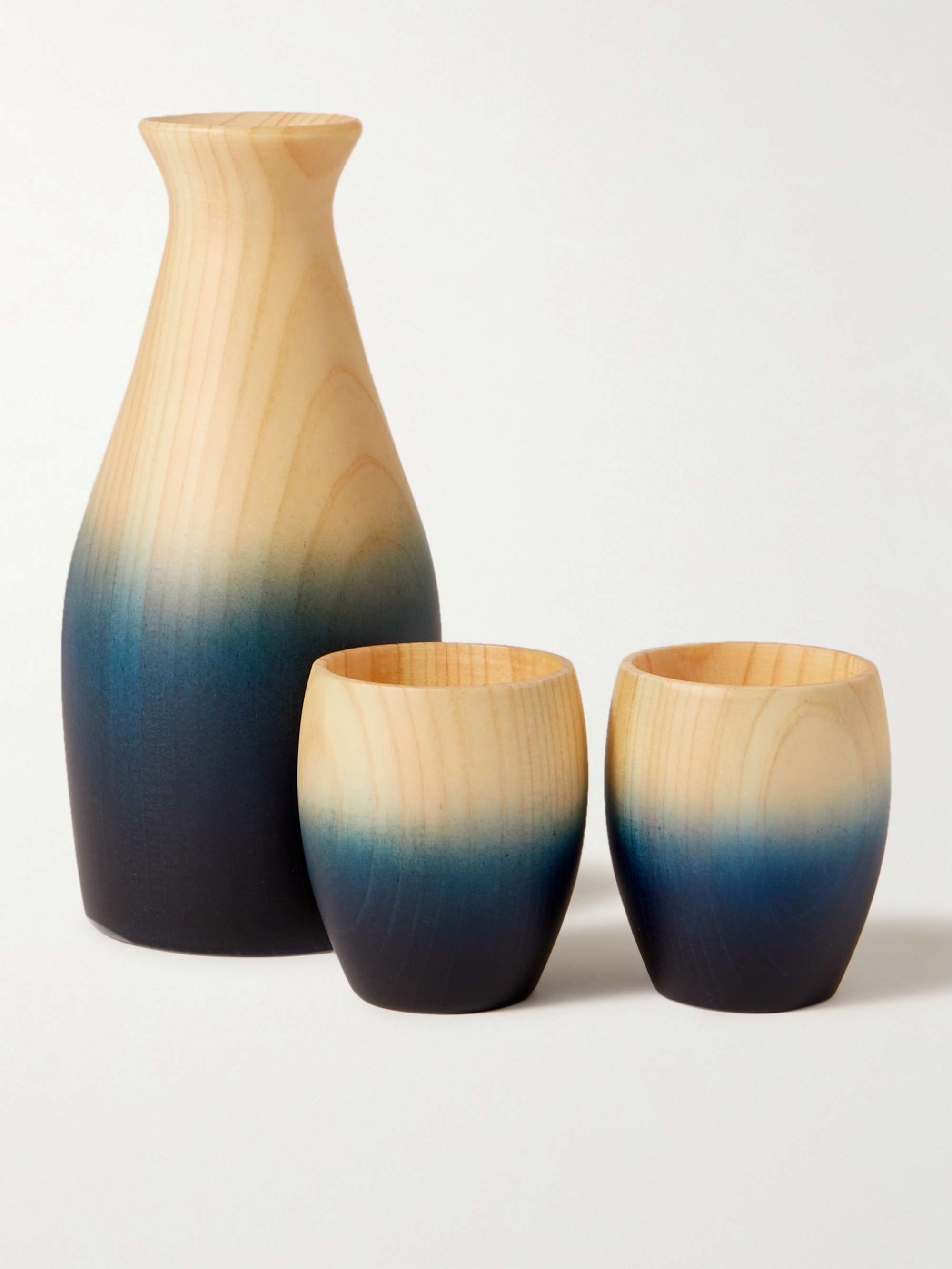 JAPANESE CRAFT Aola Hinoki Wood Sake Cup and Bottle Set