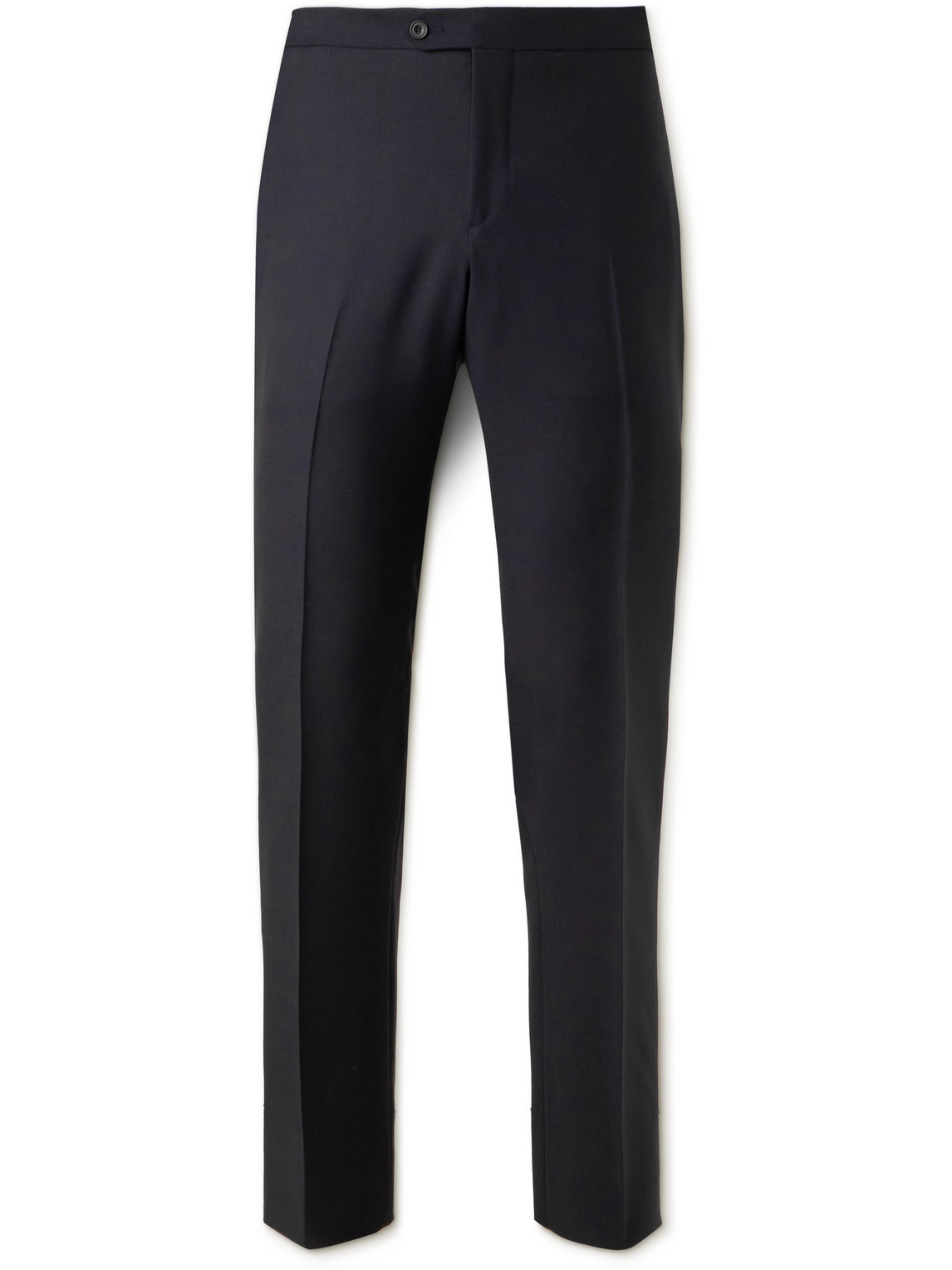 Shop Thom Sweeney Straight-leg Wool And Mohair-blend Twill Suit Trousers In Black