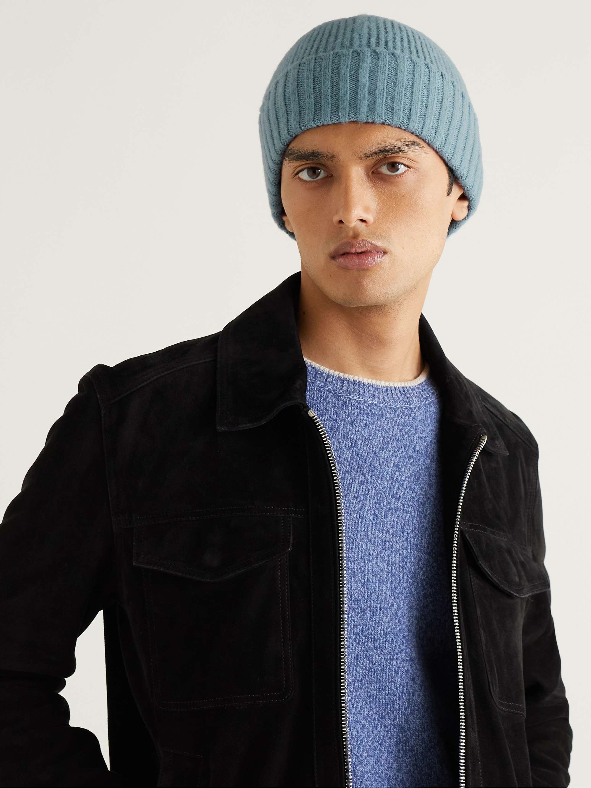MR P. Ribbed Brushed Wool Beanie