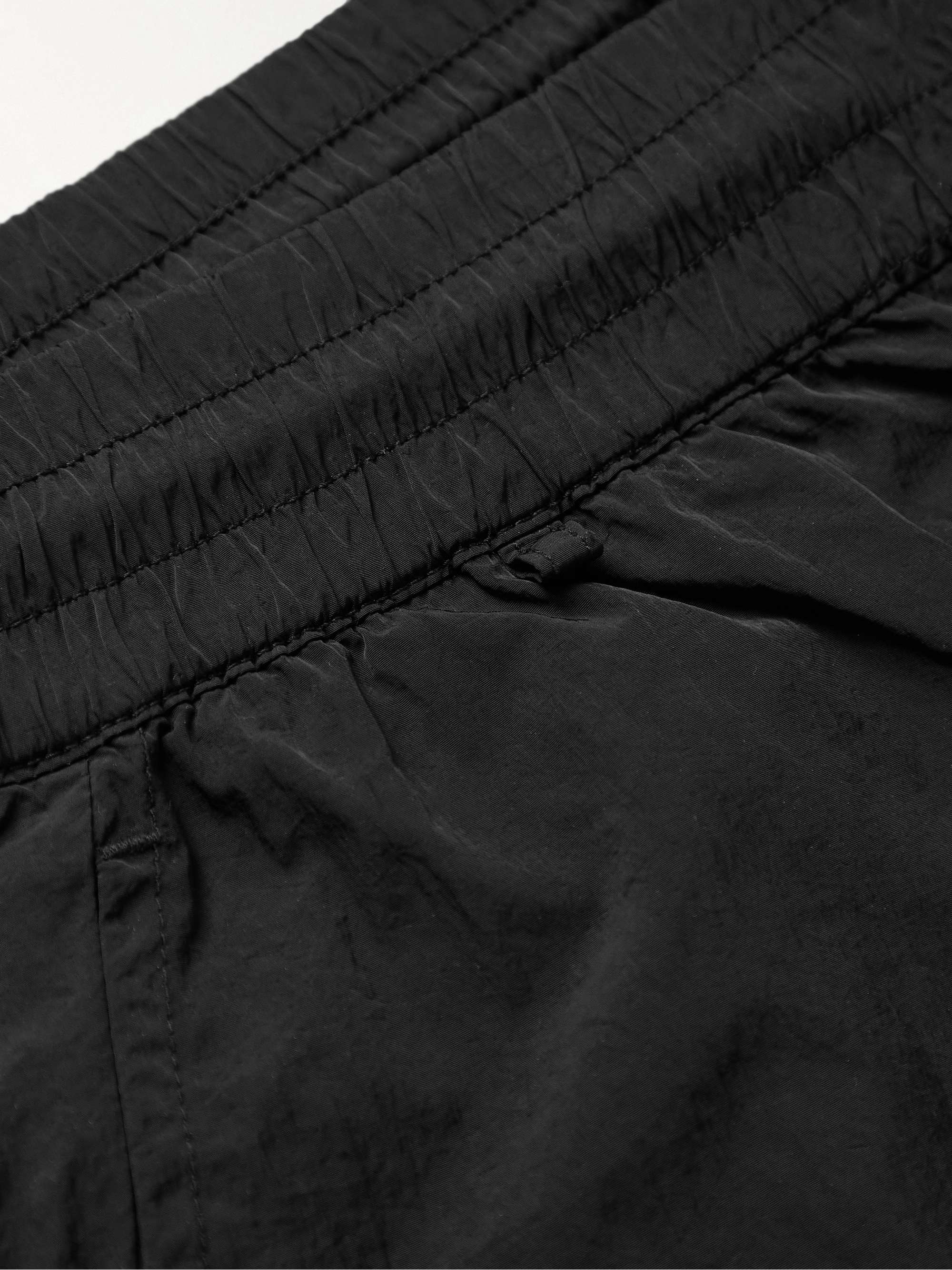 C.P. COMPANY Tapered Logo-Appliquéd Garment-Dyed Chrome-R Trousers