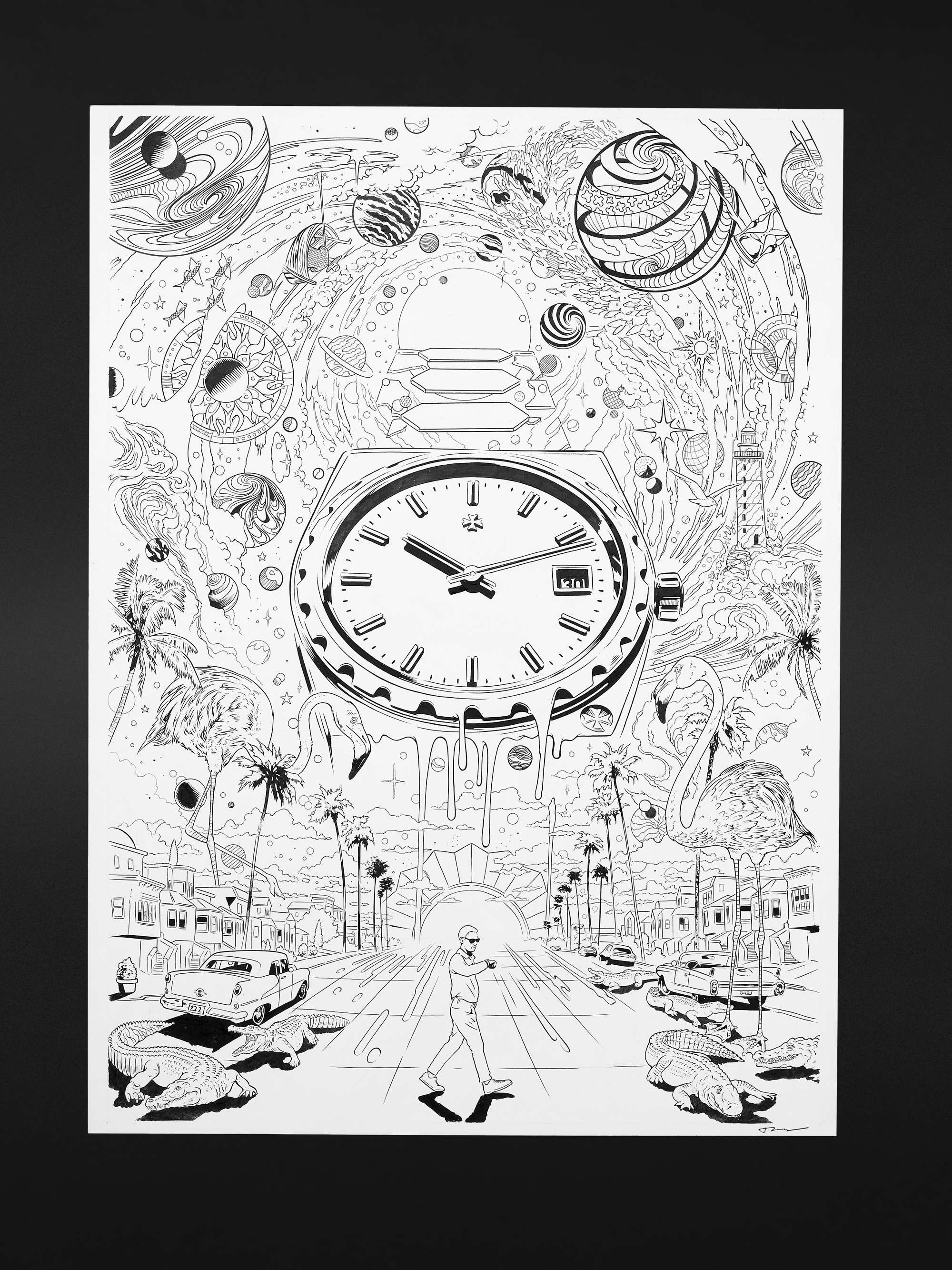 THE WATCH ANNUAL Unframed Tim McDonagh Illustrations, 21" x 30"