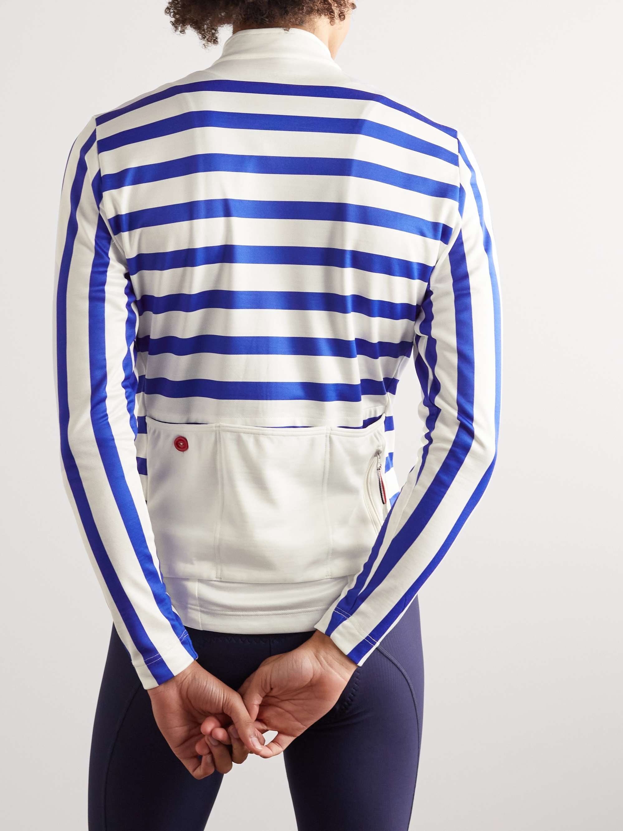 CAFE DU CYCLISTE Claudette Striped Recycled Cycling Jersey