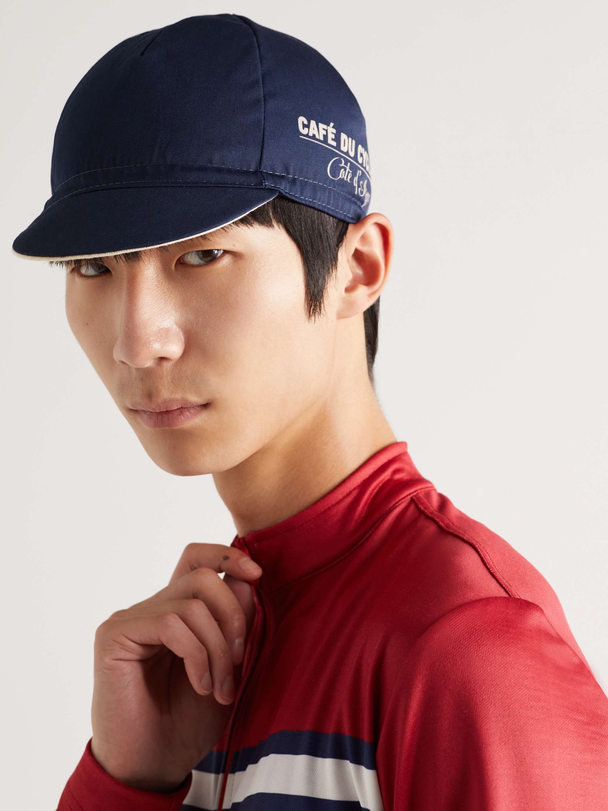 CAFE DU CYCLISTE Logo-Print Twill Cycling Cap