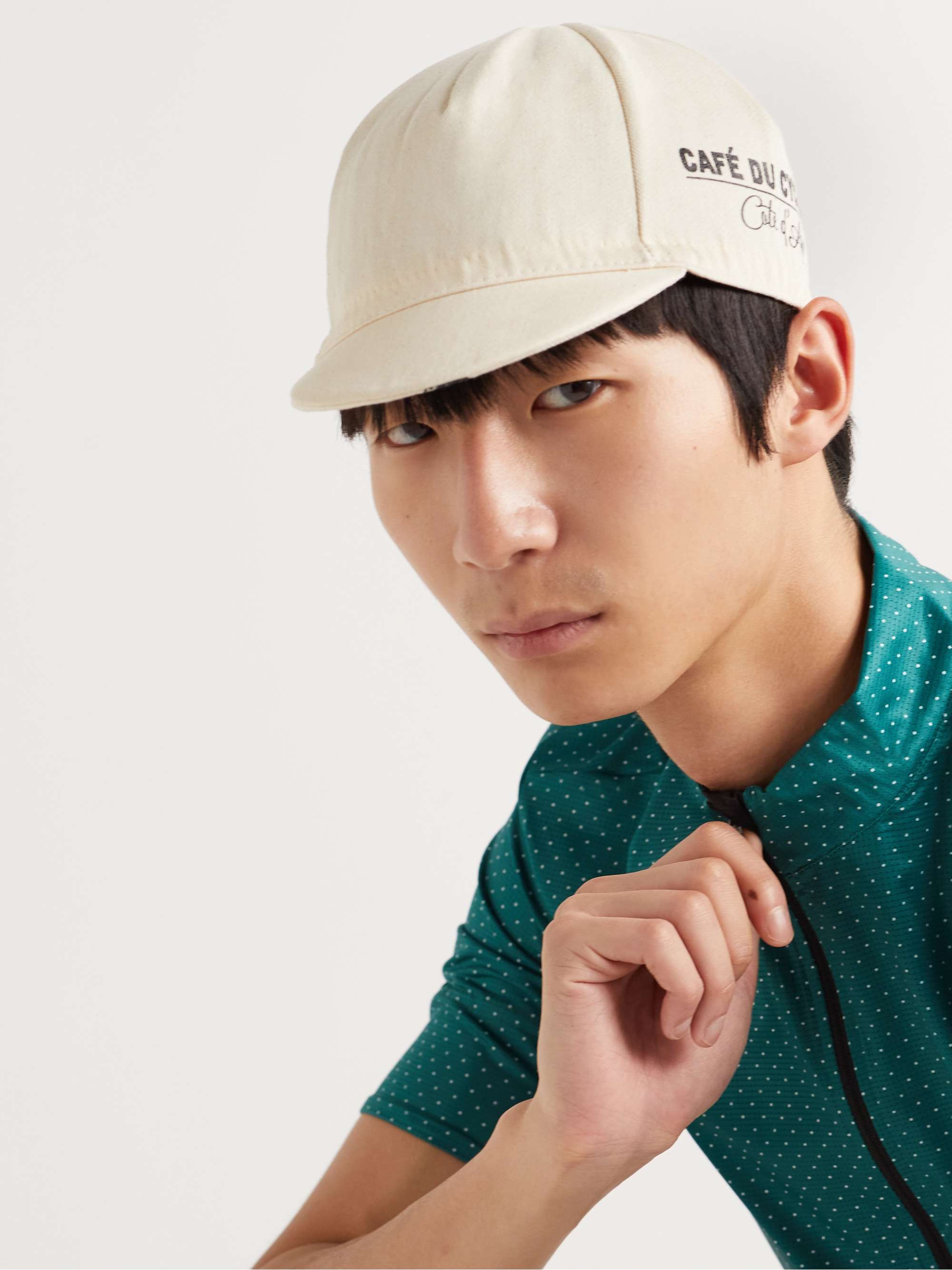 CAFE DU CYCLISTE Logo-Print Twill Cycling Cap