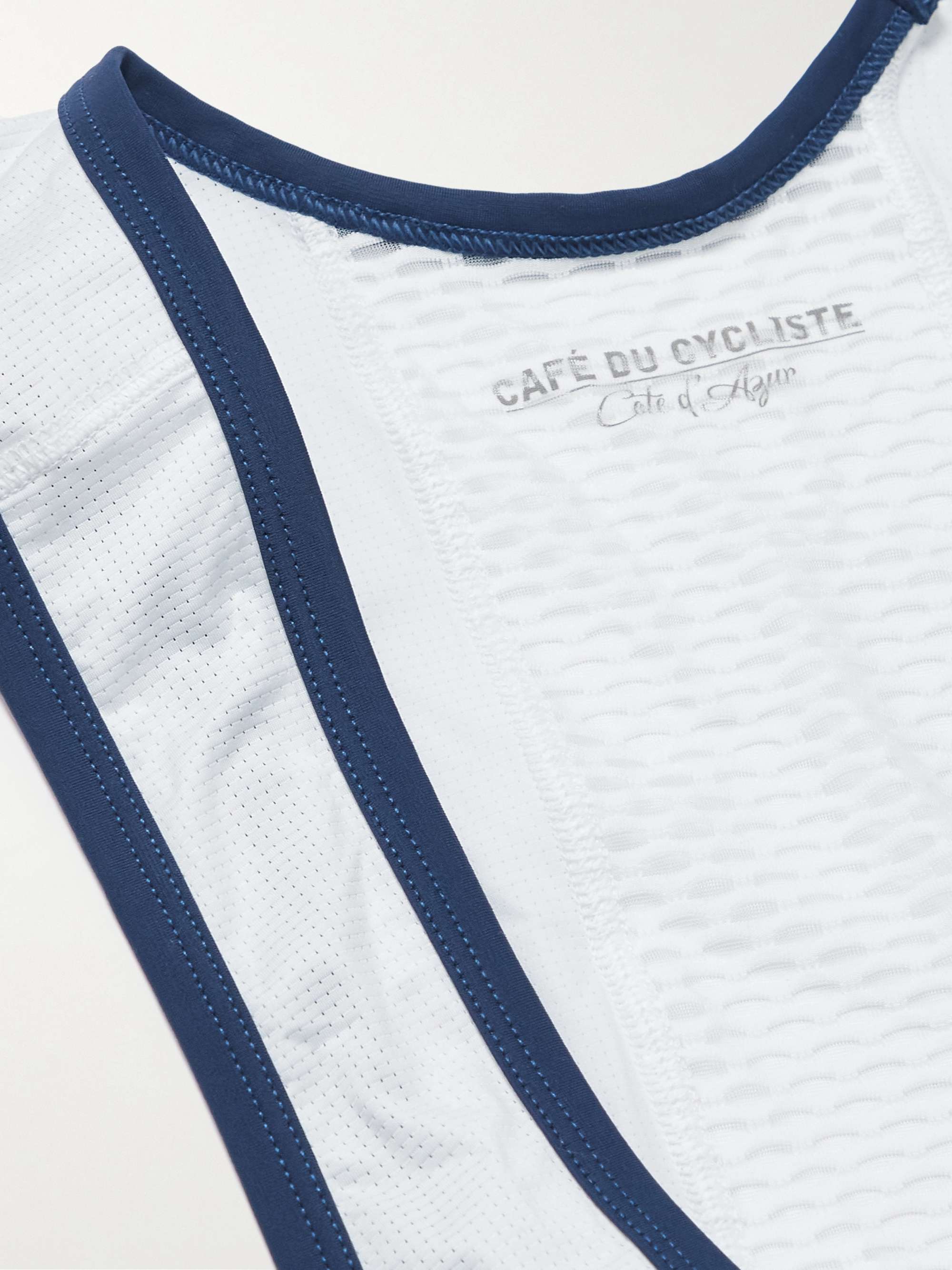 CAFE DU CYCLISTE Alice Two-Tone Stretch-Jersey and Mesh Cycling Bib Shorts