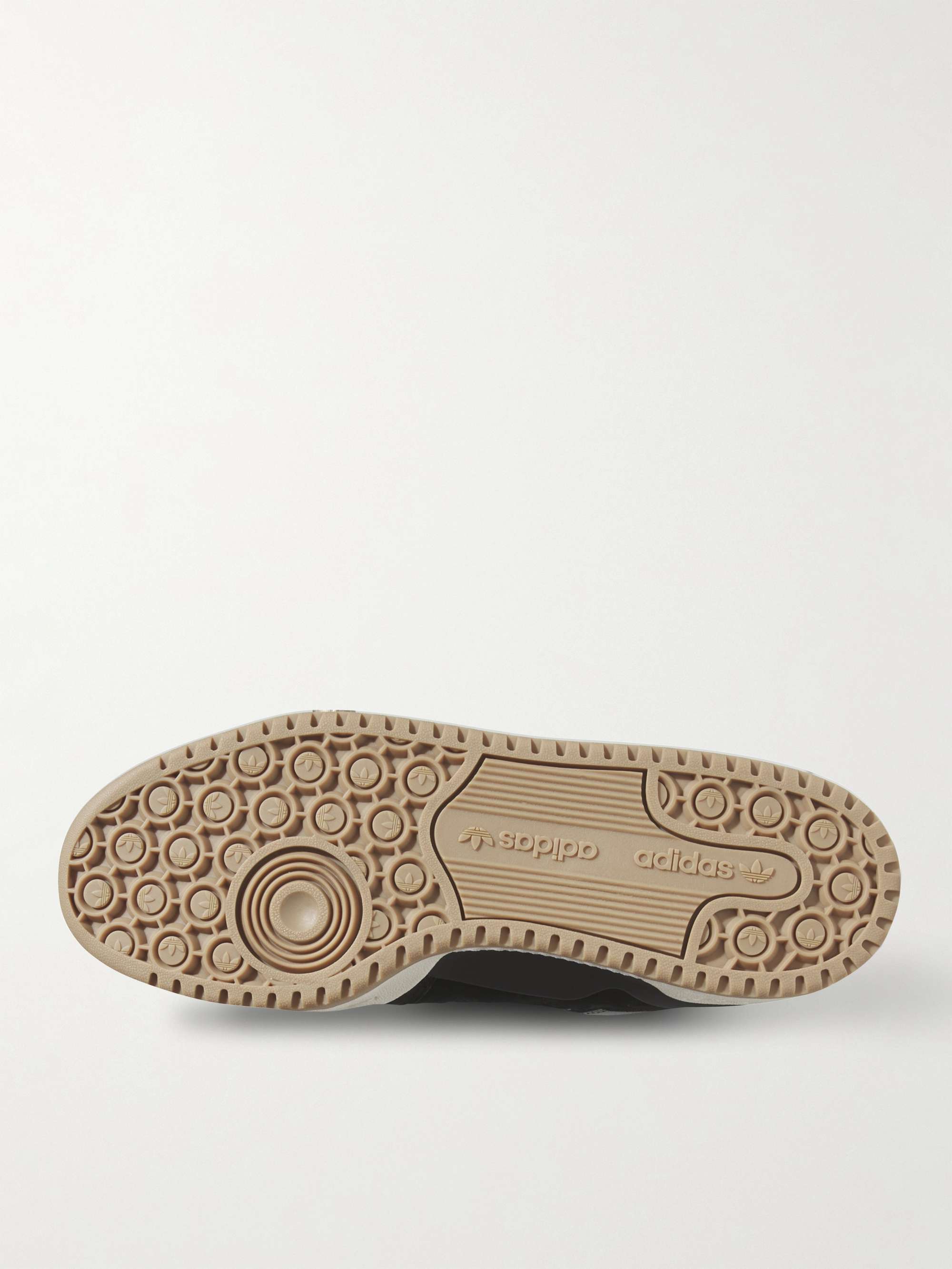 ADIDAS ORIGINALS Forum Low Suede-Trimmed Leather Sneakers