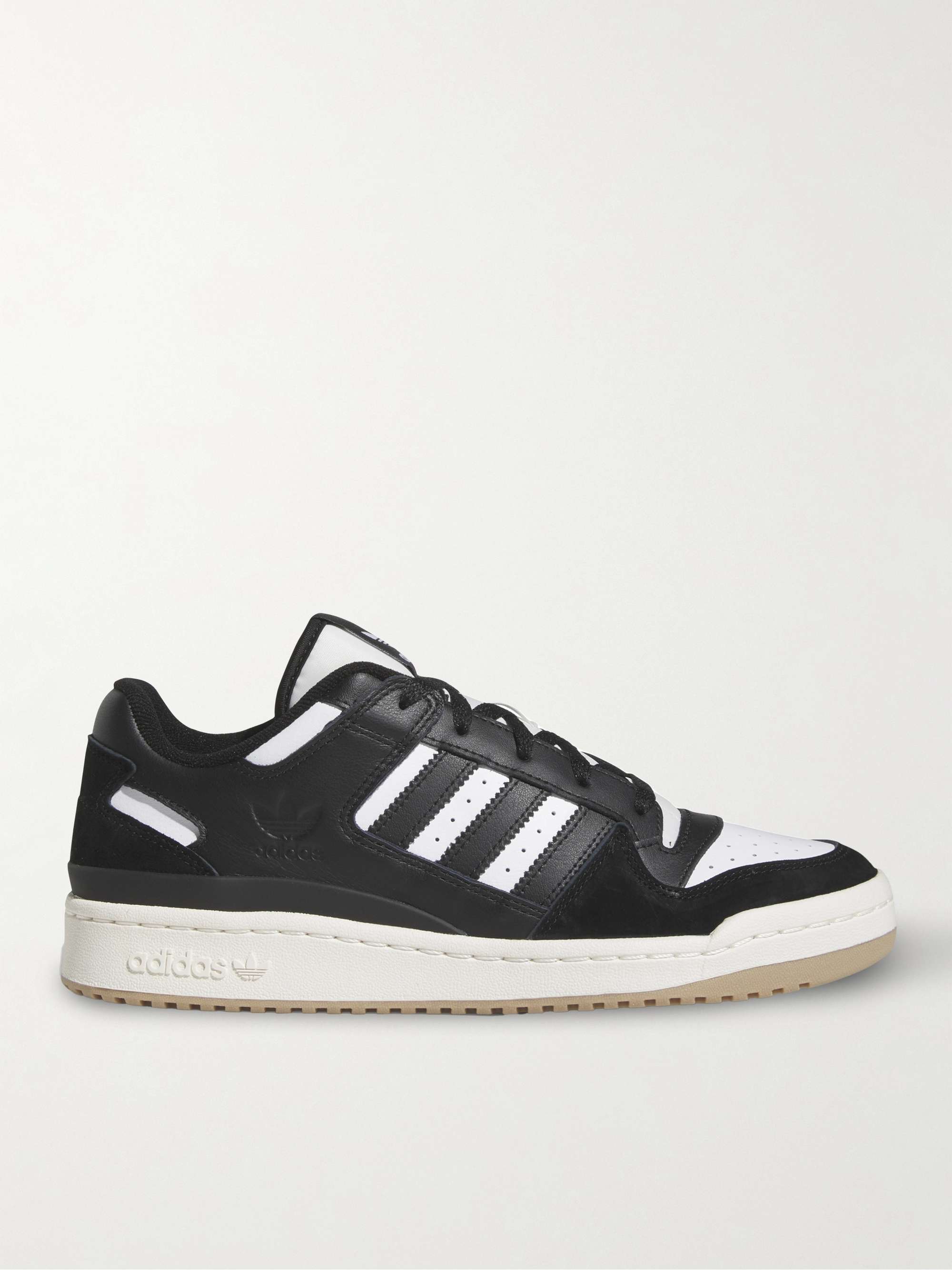 strand modbydeligt Rådne ADIDAS ORIGINALS Forum Low Suede-Trimmed Leather Sneakers for Men | MR  PORTER