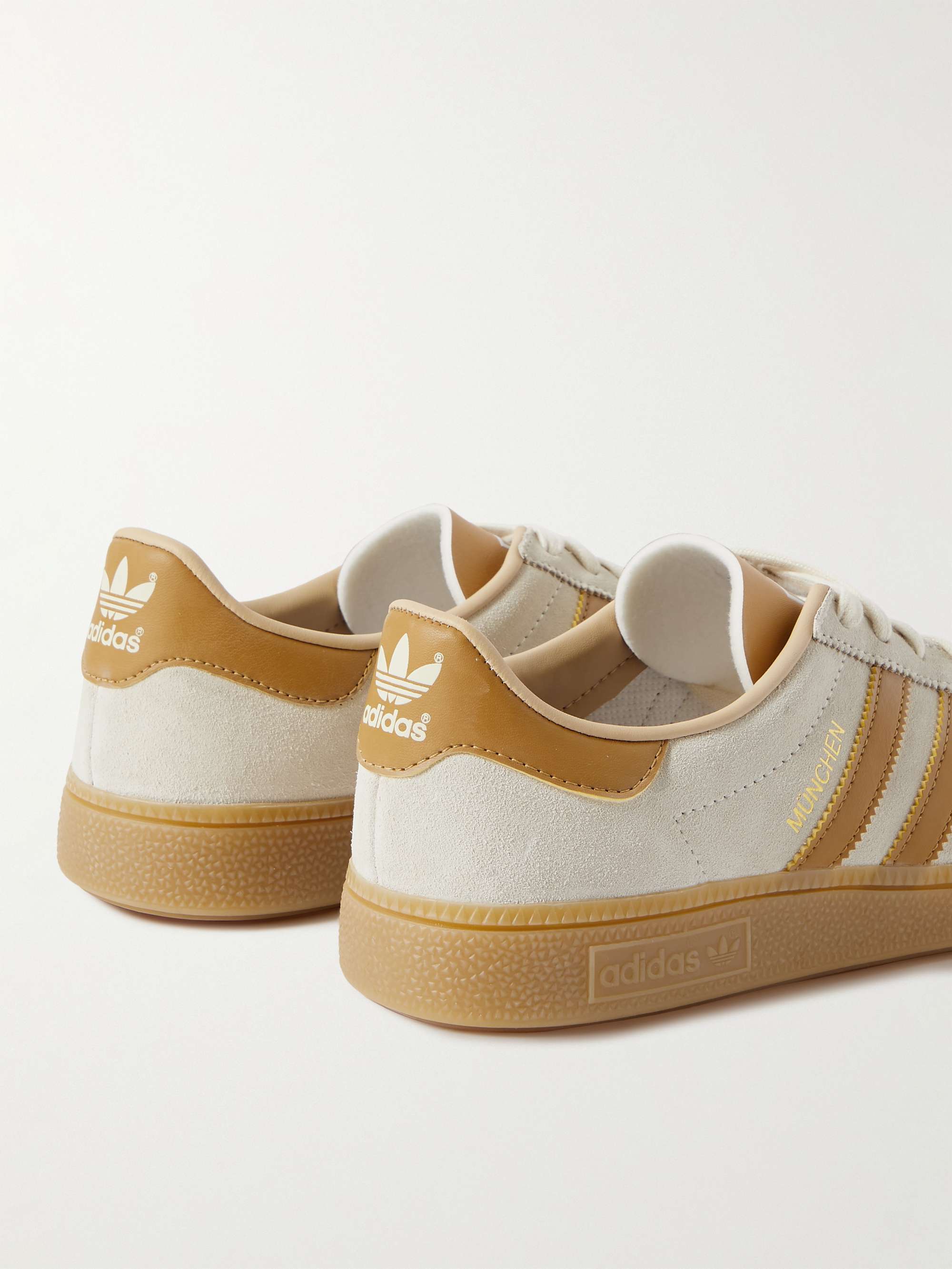 ADIDAS ORIGINALS München Leather-Trimmed Suede Sneakers