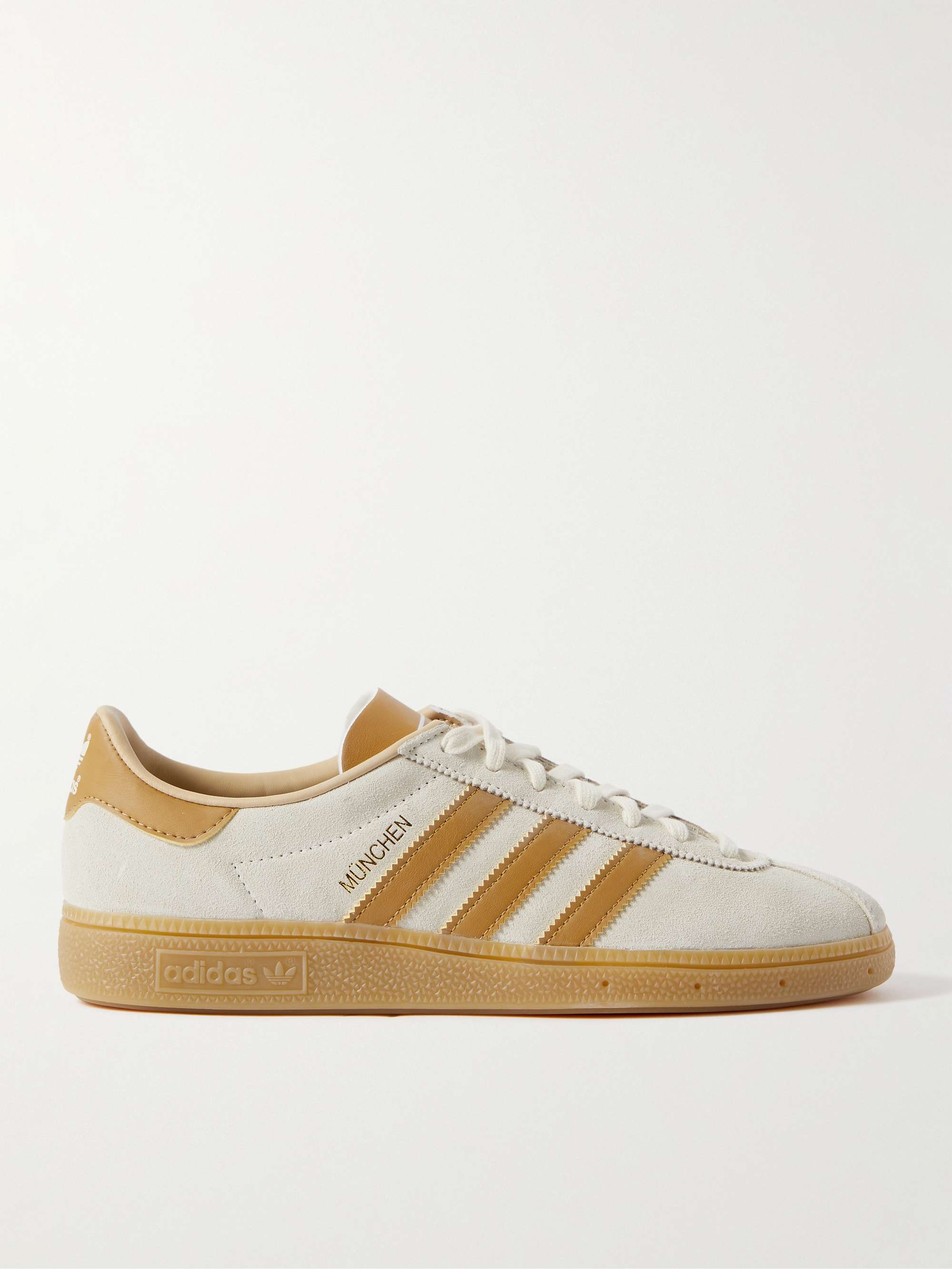 ADIDAS ORIGINALS Munchen Leather-Trimmed Suede Sneakers | MR PORTER