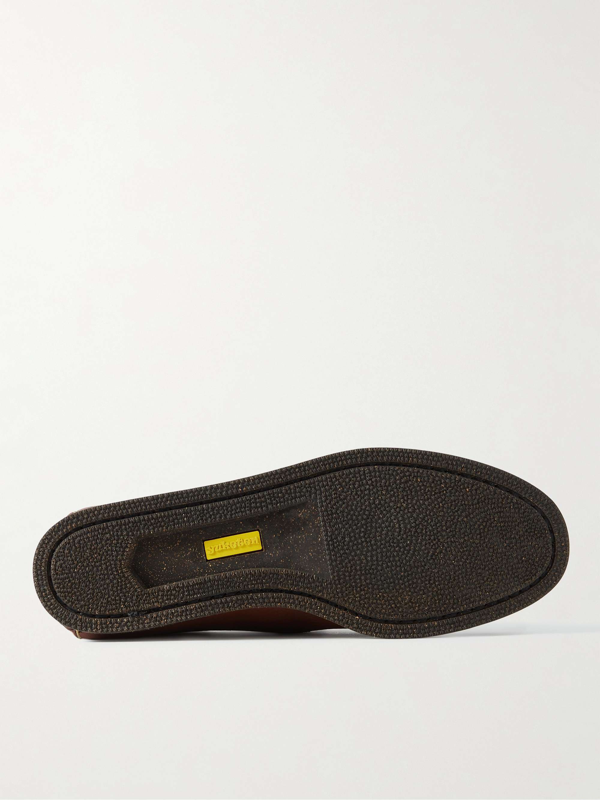 YUKETEN Textured-Leather Kiltie Derby Shoes