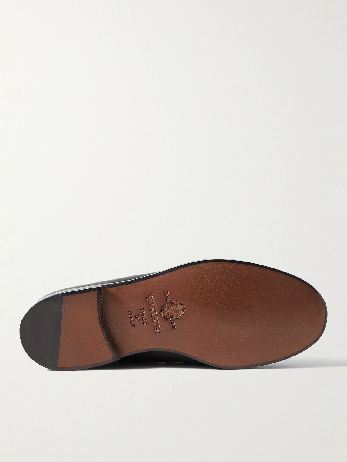 Shop Yuketen Rob's Leather Penny Loafers In Black