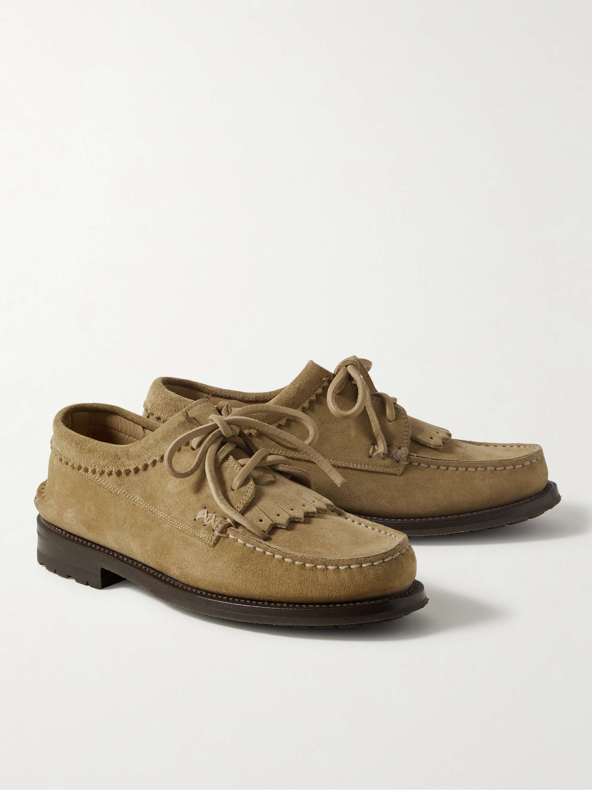 YUKETEN Fringed Suede Boat Shoes for Men | MR PORTER