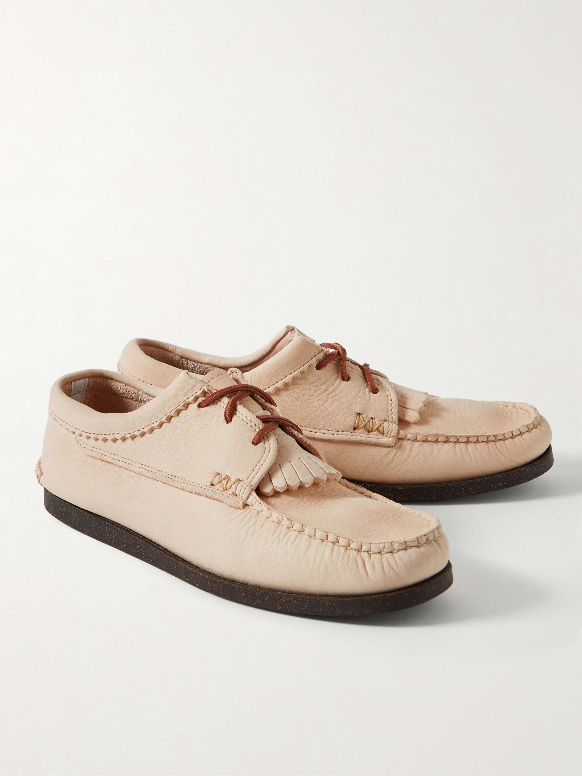 YUKETEN Textured-Leather Kiltie Derby Shoes