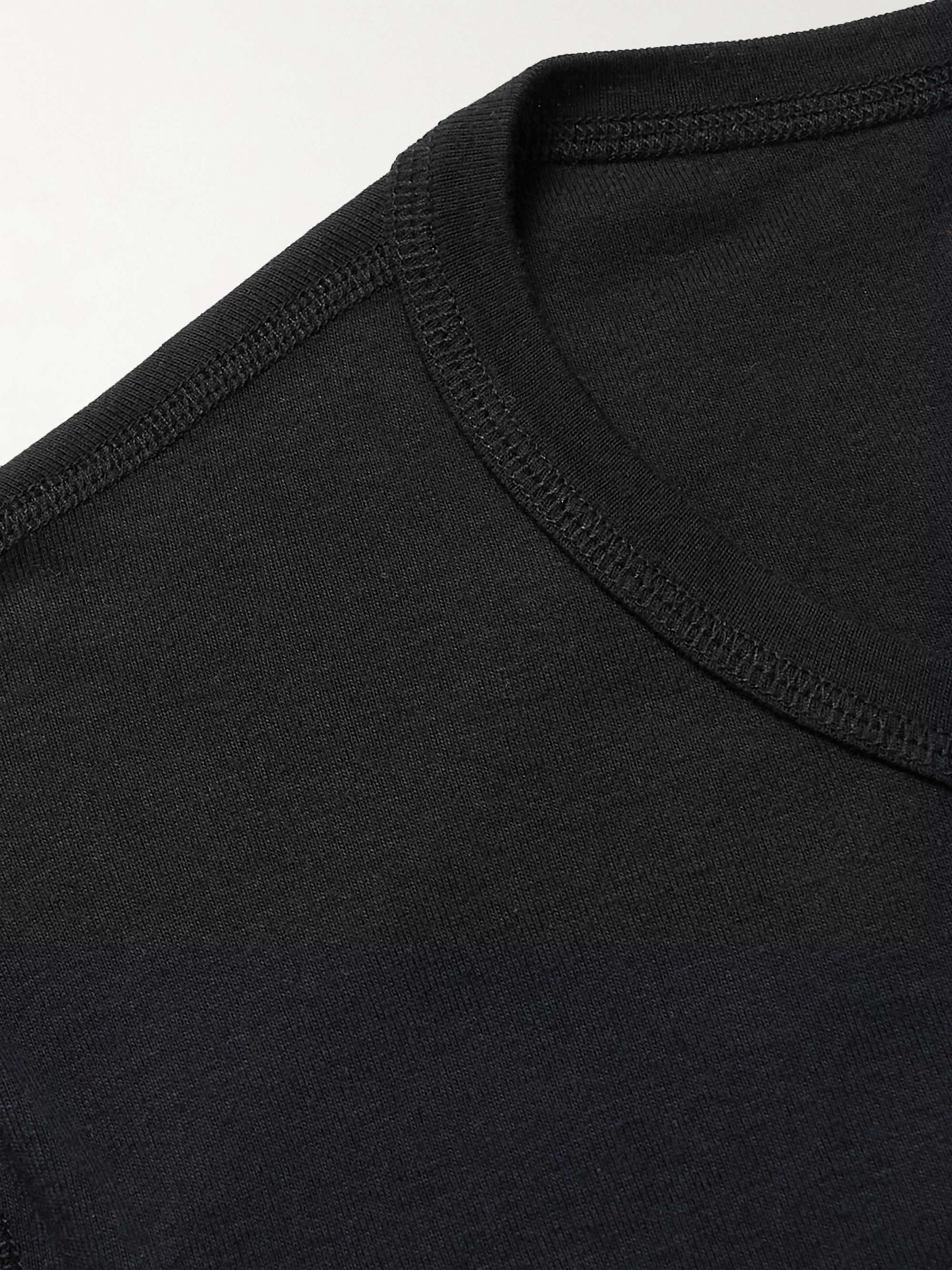 HEMEN BIARRITZ Harri Slim-Fit Organic Cotton-Jersey Henley Pyjama T-Shirt