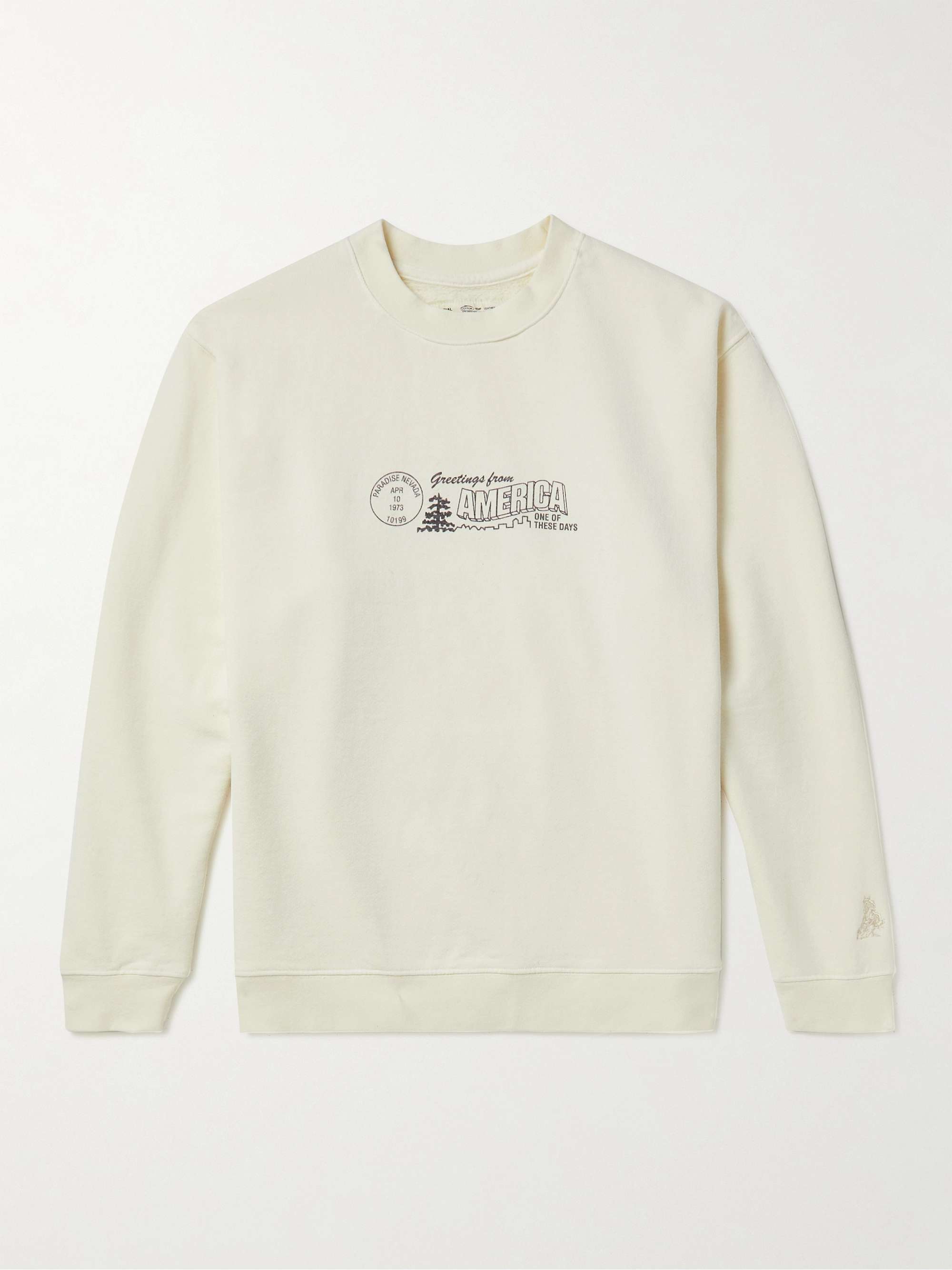 ONE OF THESE DAYS Printed Cotton-Jersey Sweatshirt