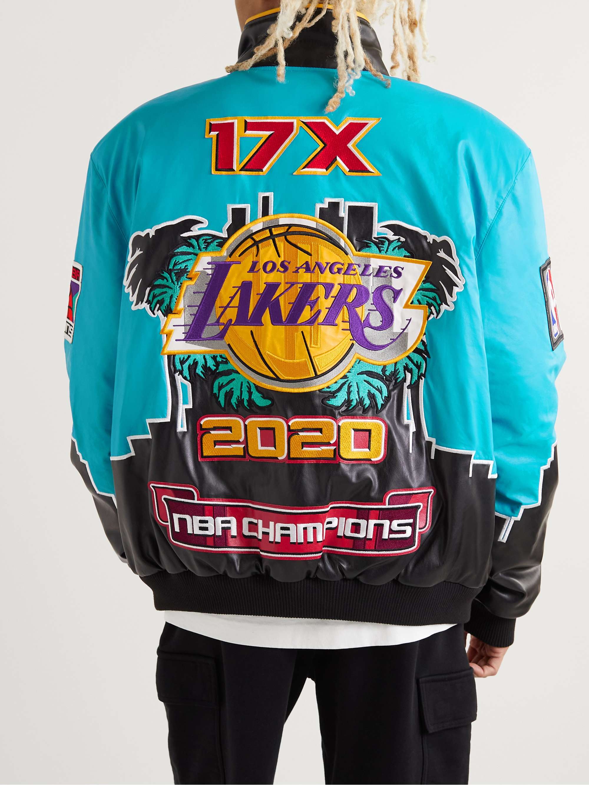 LAKERS 2002 3PEAT NBA CHAMPIONSHIP GENUINE LEATHER JACKET – Jeff