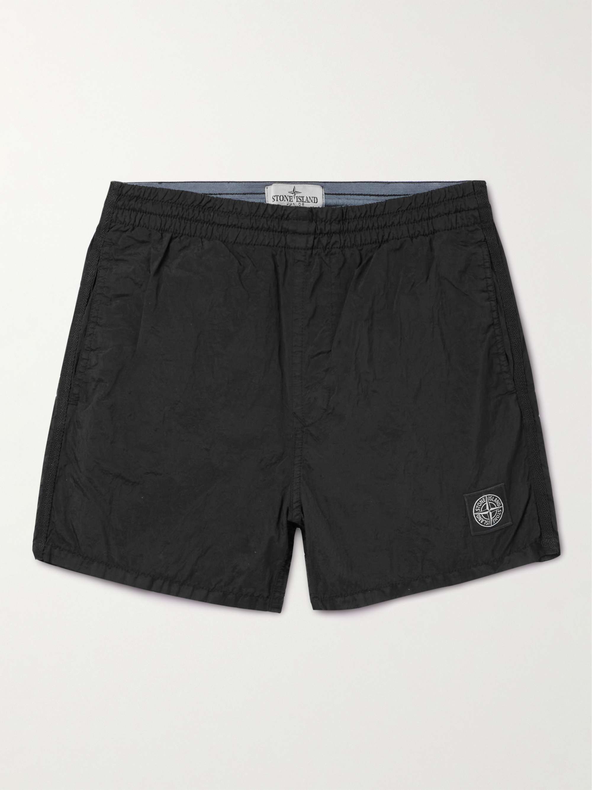 STONE ISLAND JUNIOR Ages 10-12 Logo-Appliquéd Swim Shorts for Men | MR ...