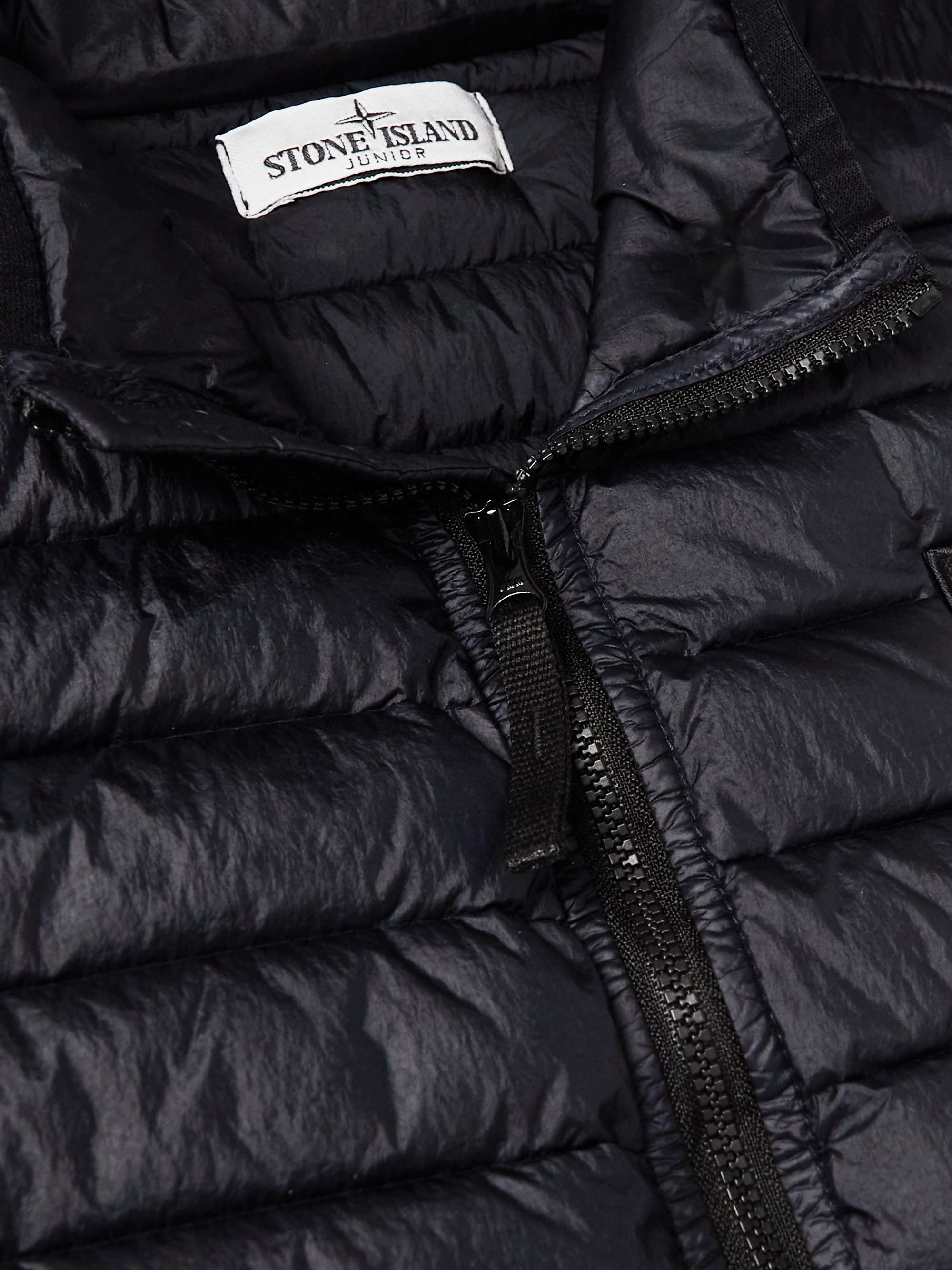 Navy Logo-patch quilted down gilet, Stone Island