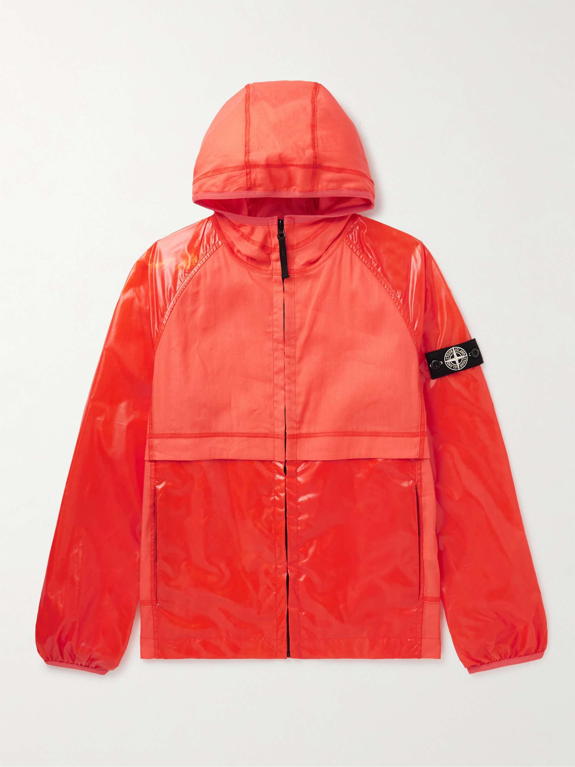 STONE ISLAND JUNIOR Age 14 Logo-Appliquéd Garment-Dyed Shell