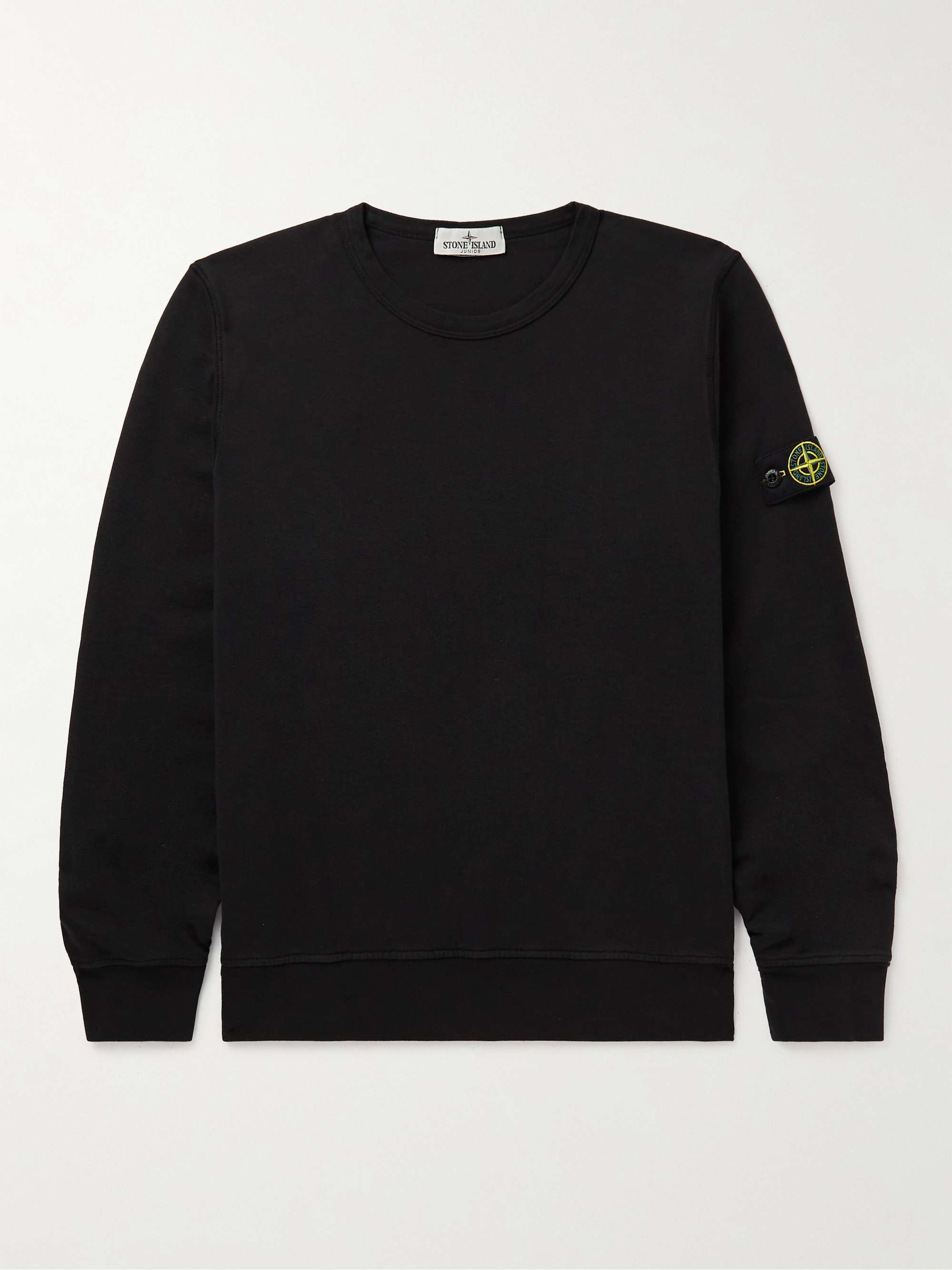 STONE ISLAND JUNIOR Ages 6-8 Logo-Appliquéd Cotton-Jersey Sweatshirt for  Men | MR PORTER