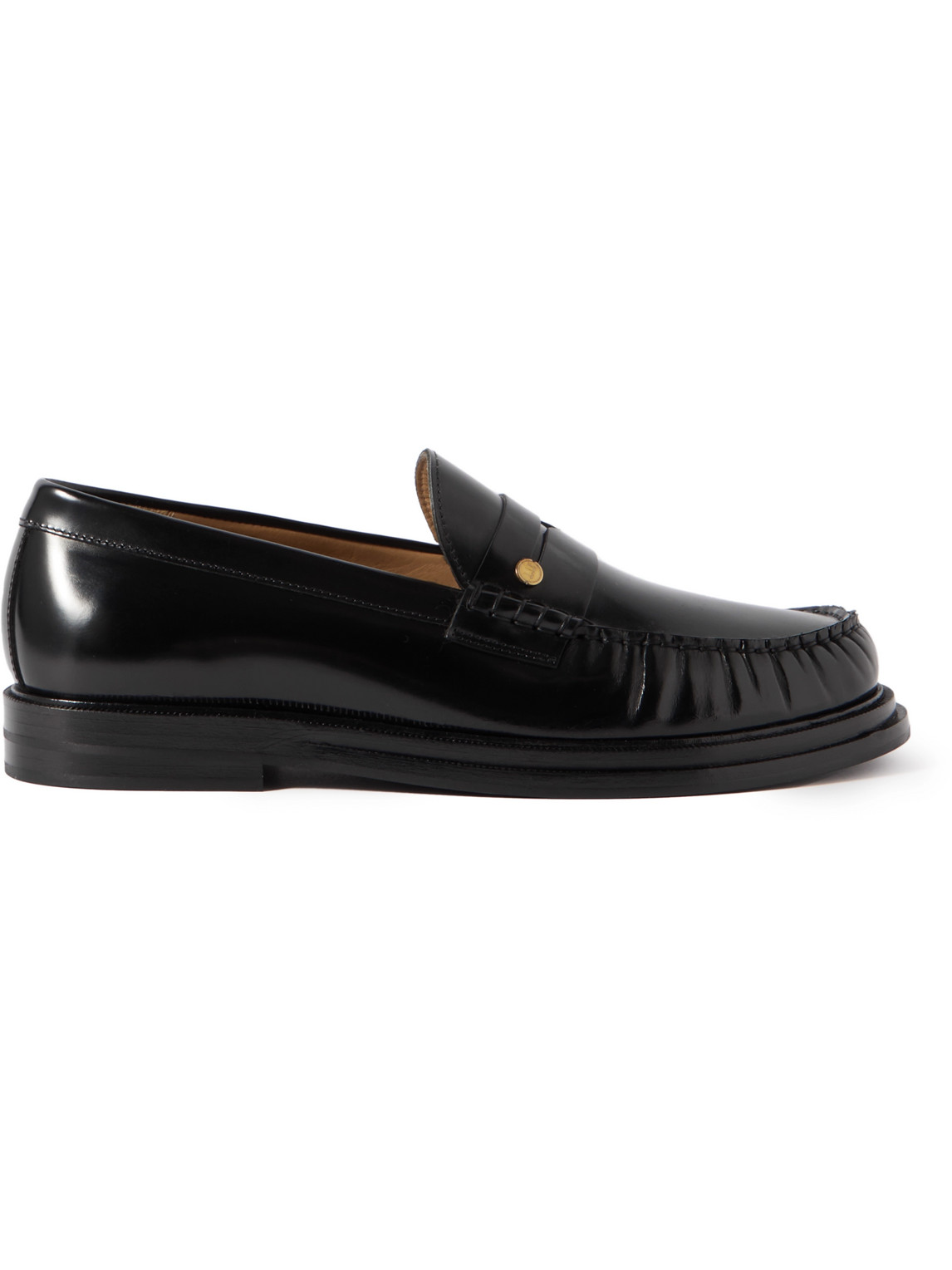 Dunhill Black Rivet Loafers In Black