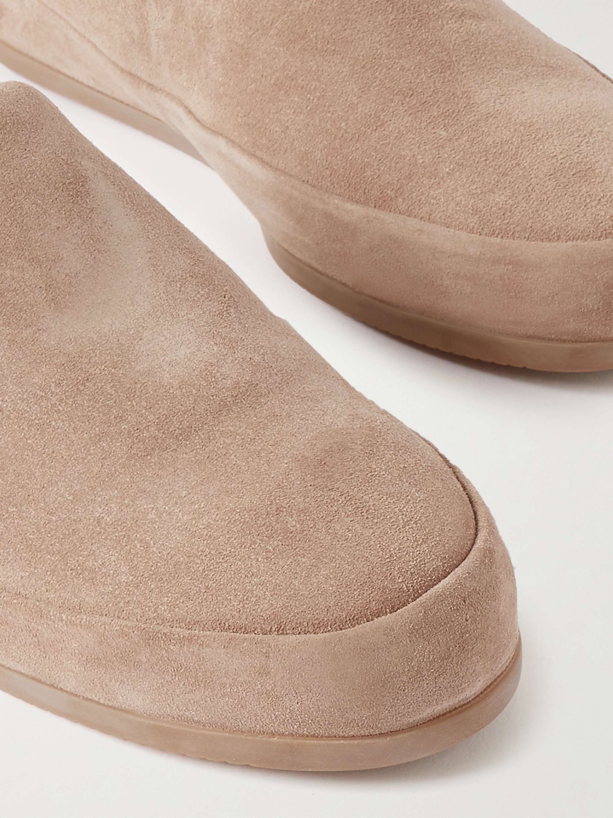 MULO Shearling-Lined Suede Slippers