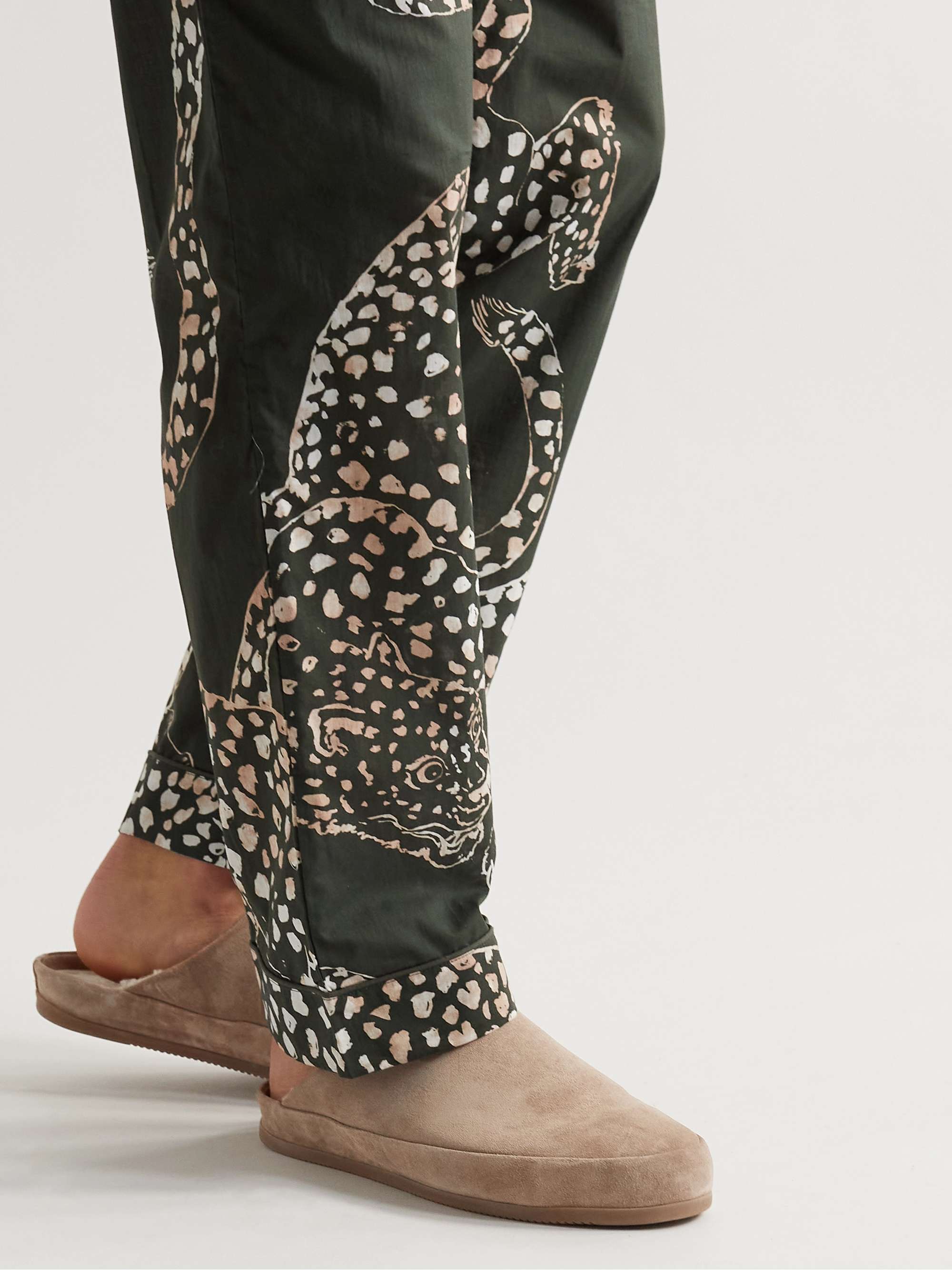 MULO Shearling-Lined Suede Slippers