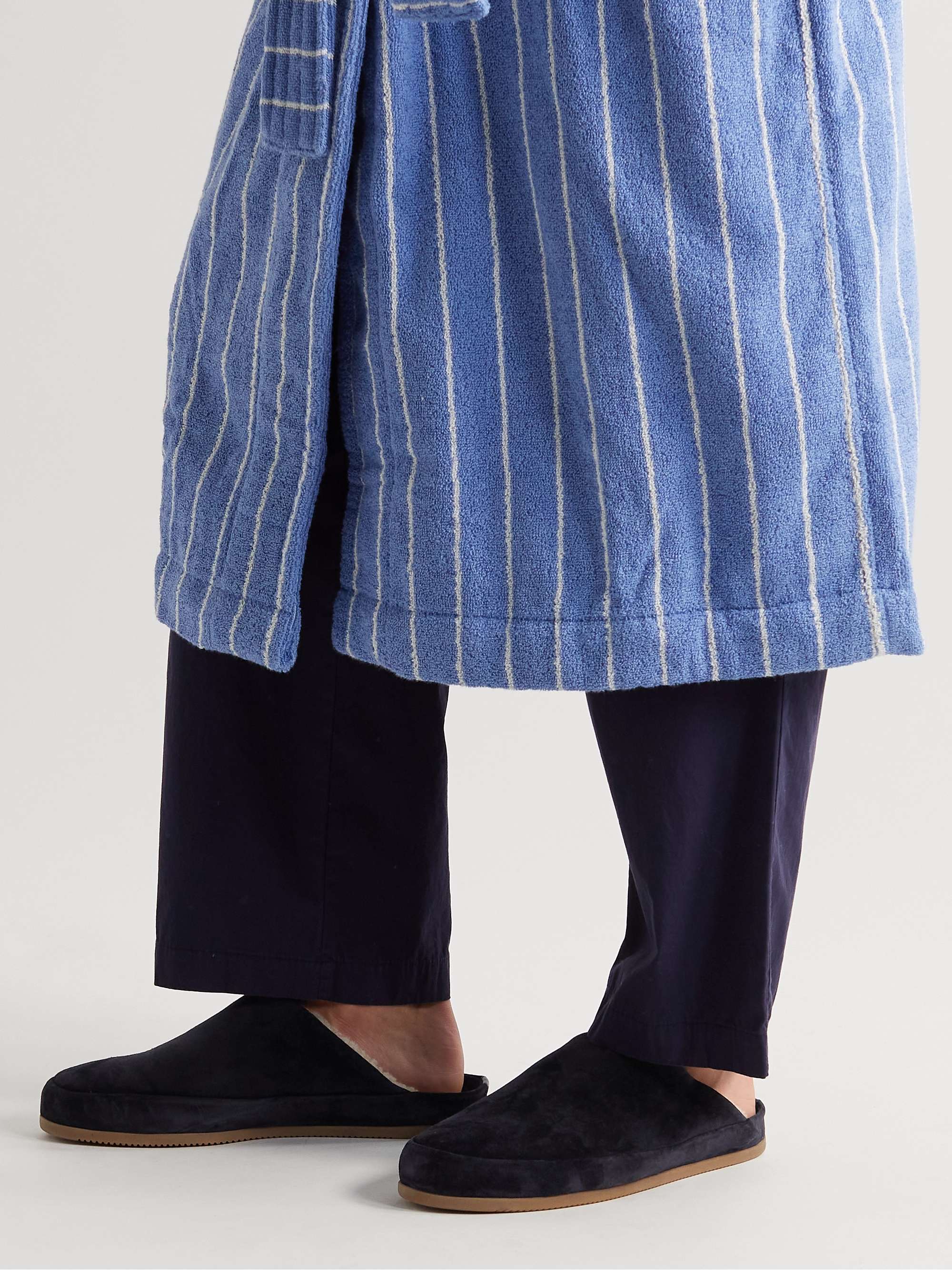 MULO Shearling-Lined Suede Slippers