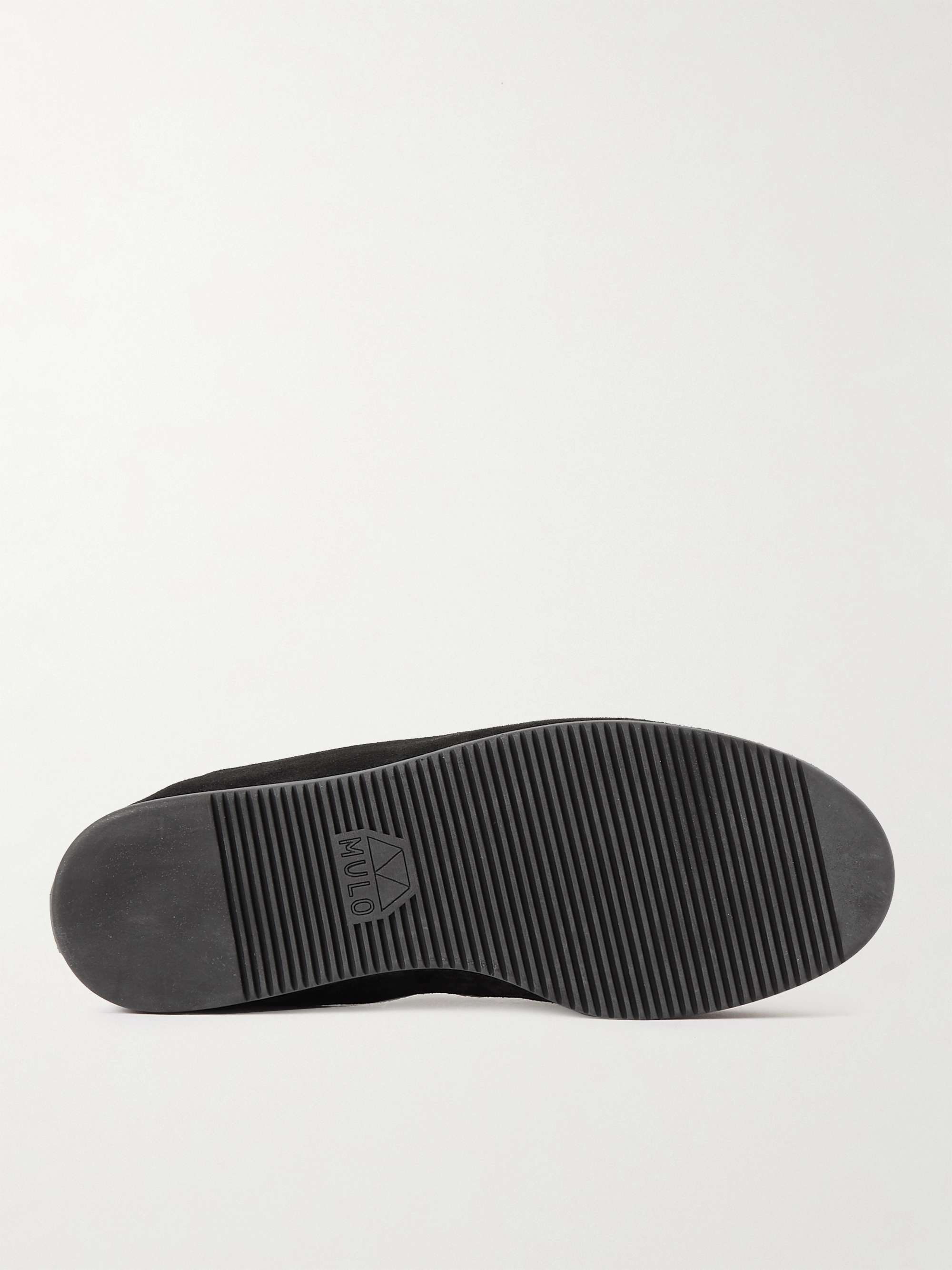 MULO Shearling-Lined Suede Slippers