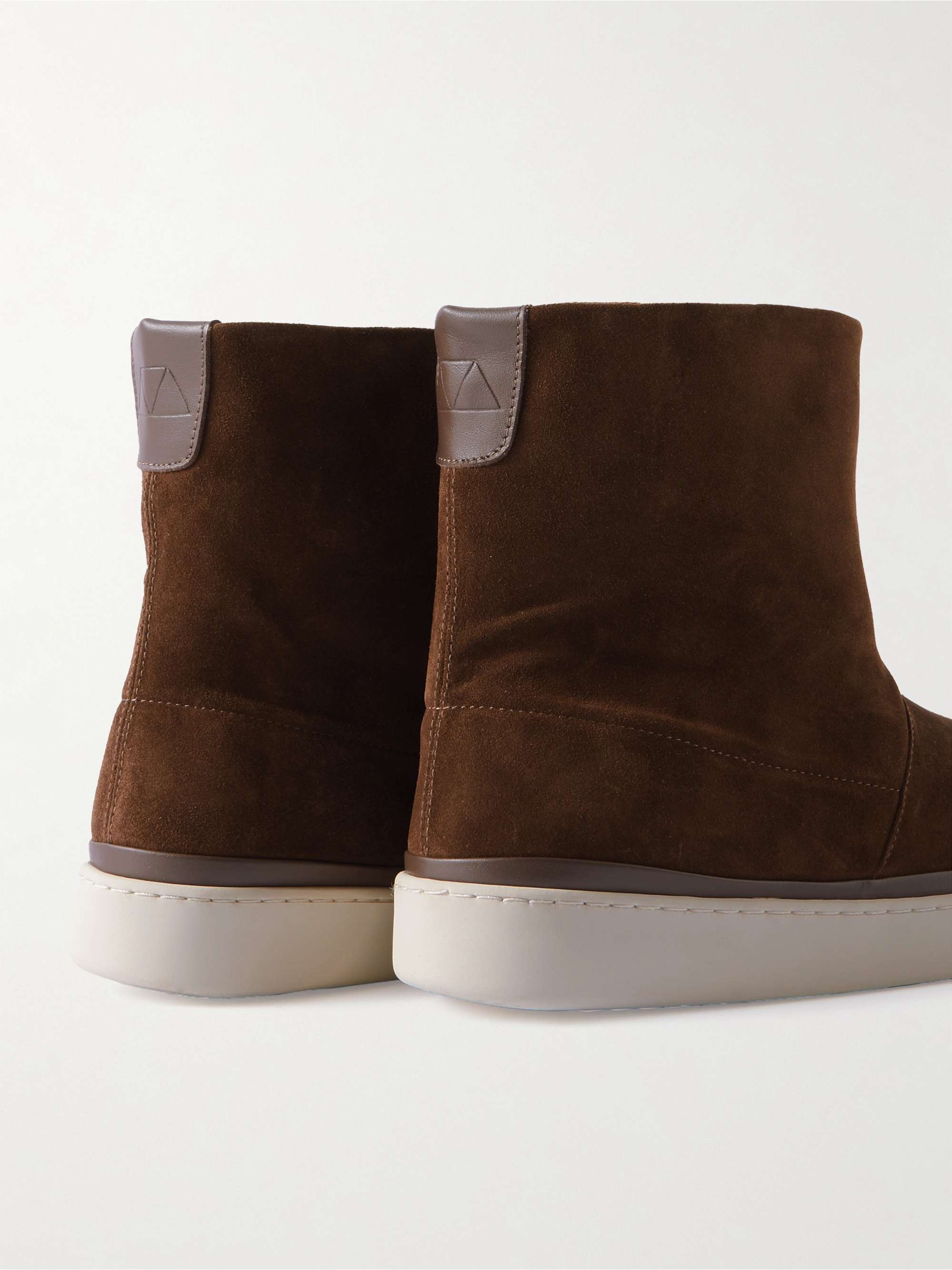 MULO Waxed Shearling-Lined Suede Slipper