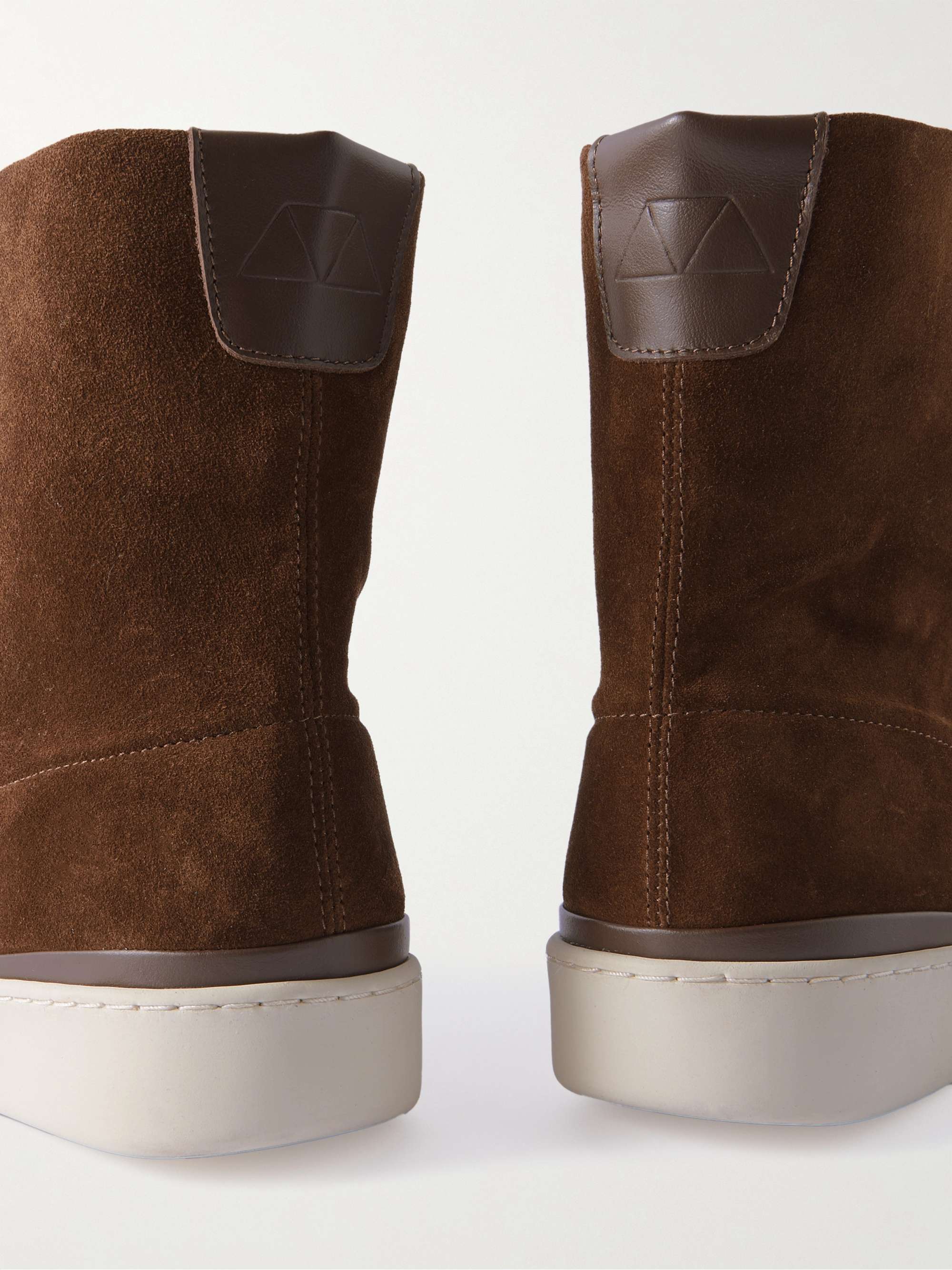 MULO Waxed Shearling-Lined Suede Slipper