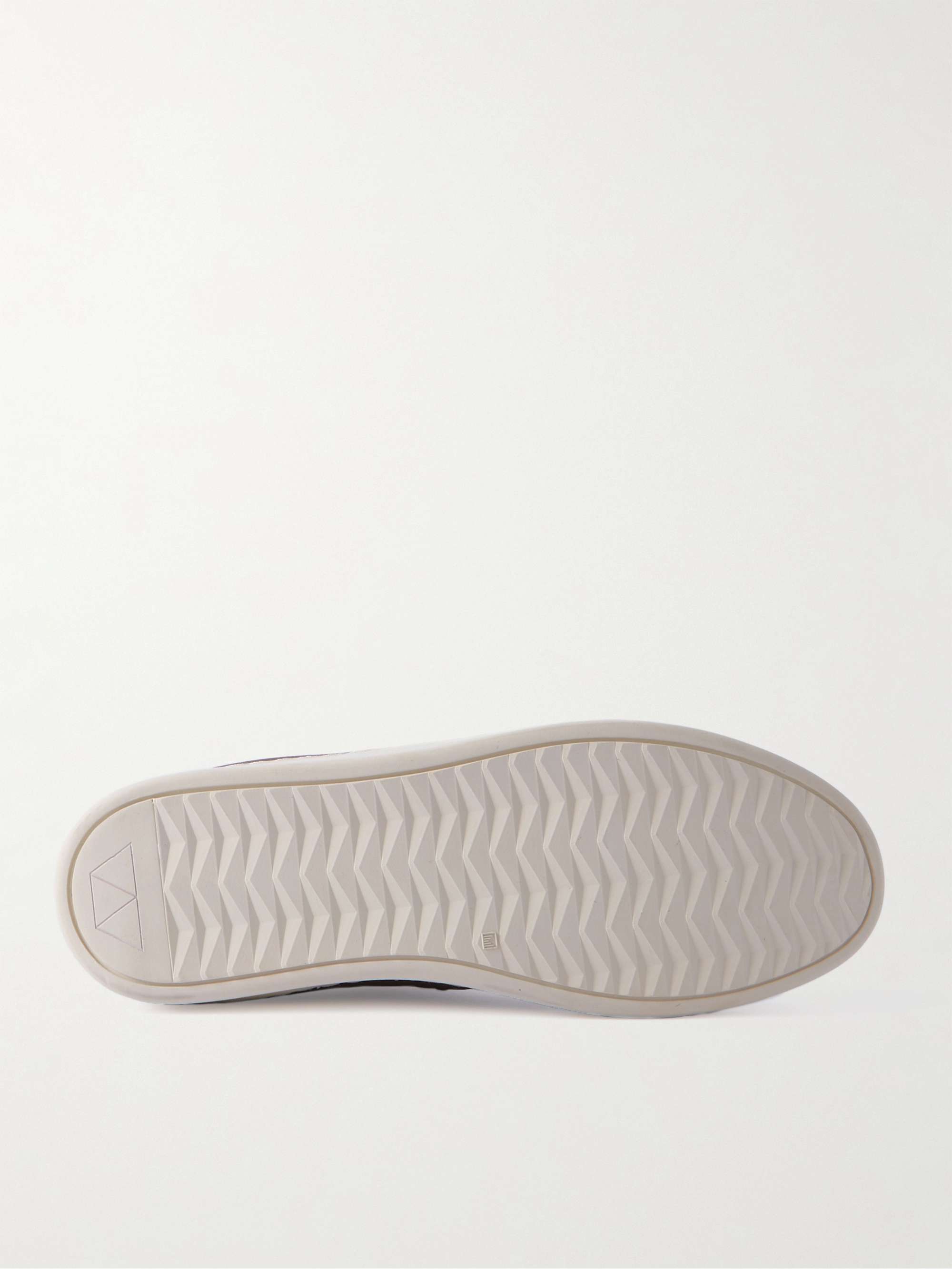MULO Waxed Shearling-Lined Suede Slipper