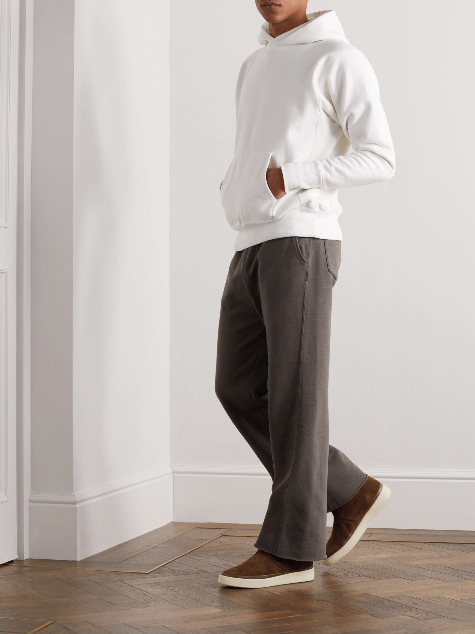 MULO Waxed Shearling-Lined Suede Slipper