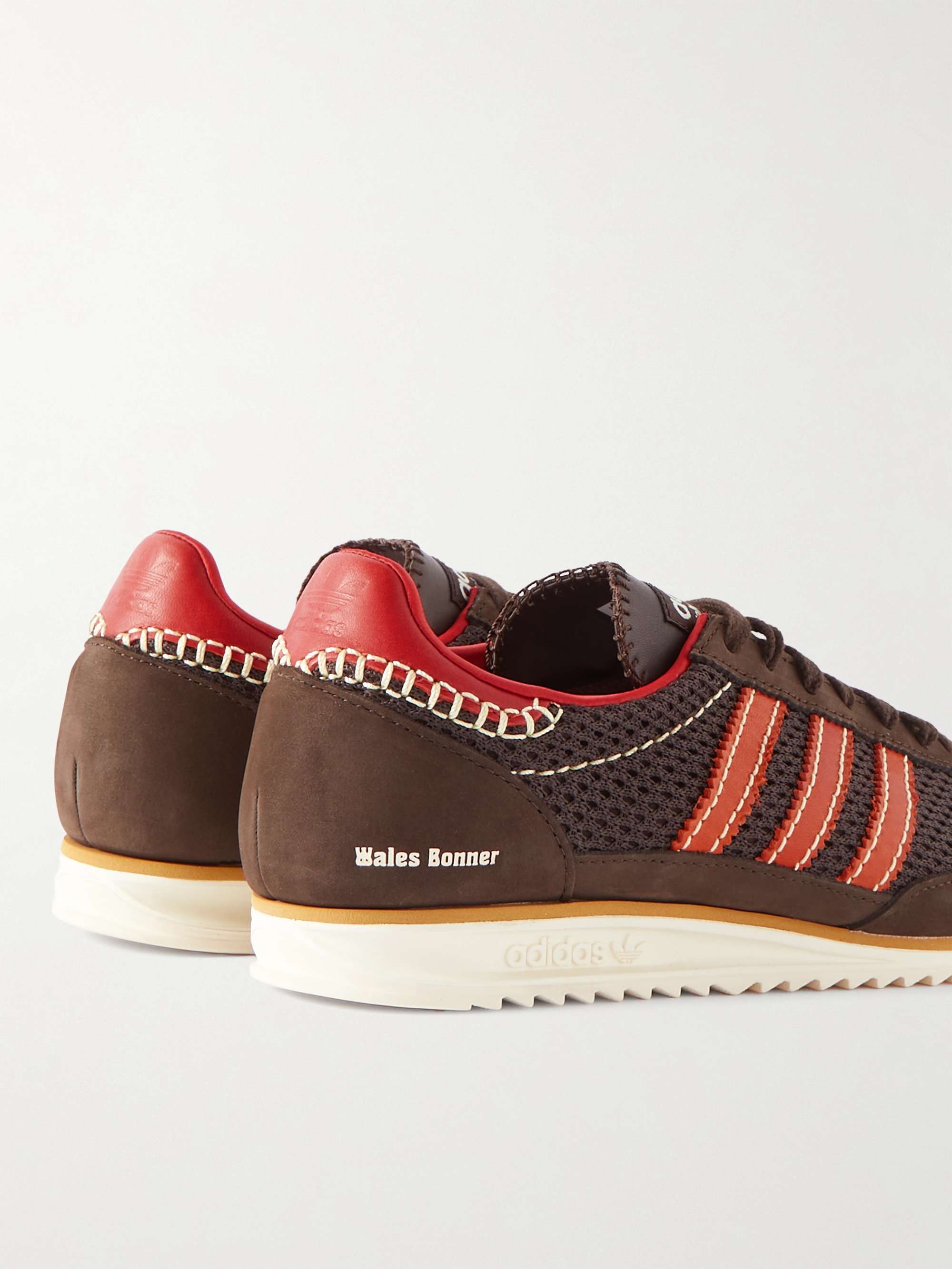 ADIDAS CONSORTIUM + Wales Bonner SL72 Suede and Mesh Sneakers for