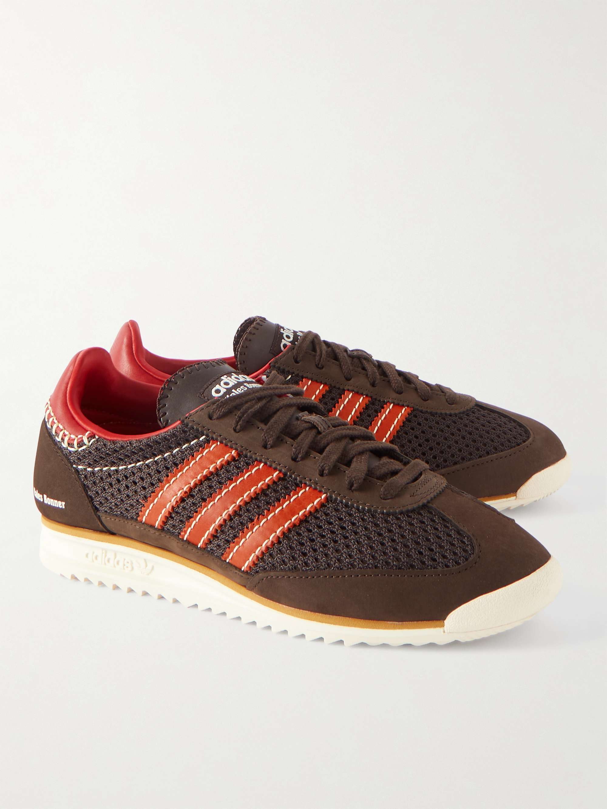 + Wales Bonner SL72 Suede and Mesh Sneakers