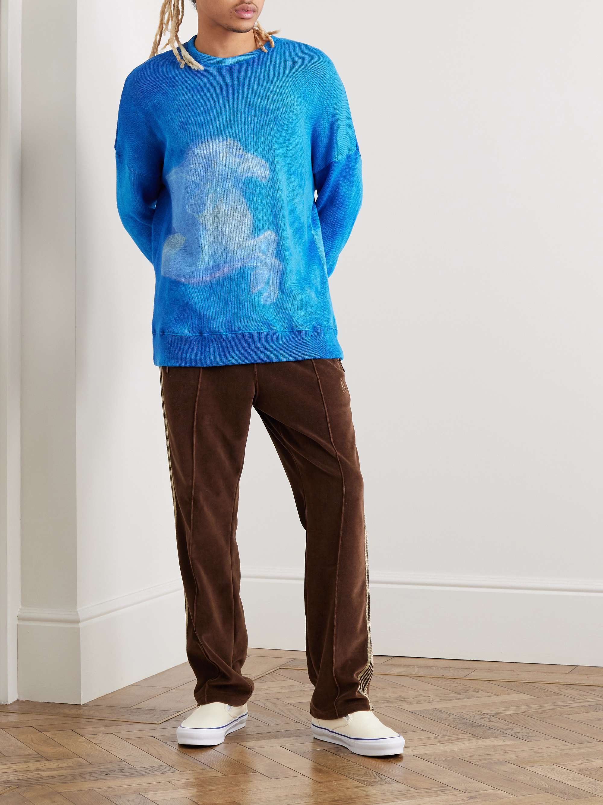 POLITE WORLDWIDE Printed Hemp and Cotton-Blend Sweater