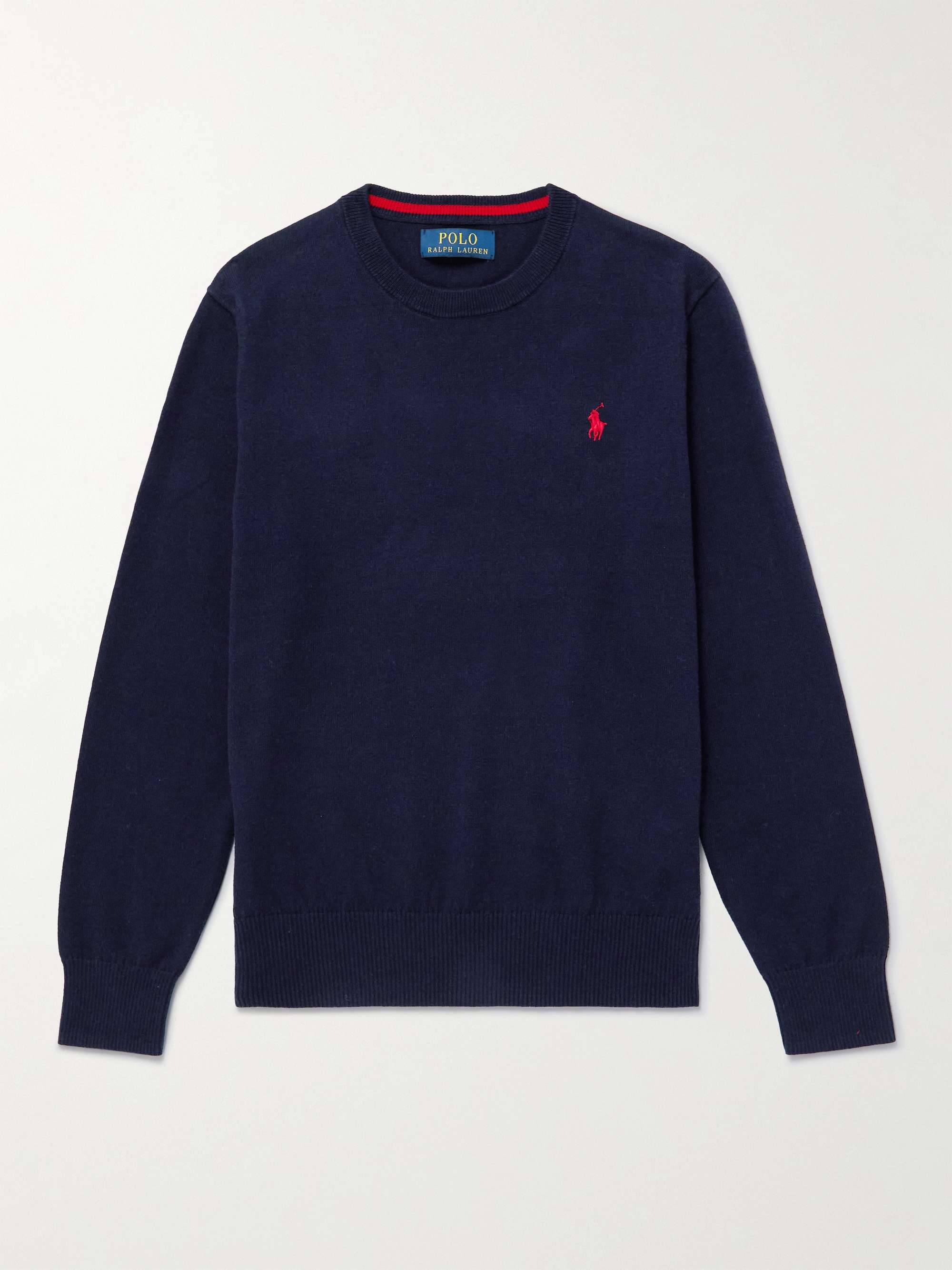 Navy Logo-Embroidered Cotton Sweater | POLO RALPH LAUREN KIDS | MR PORTER