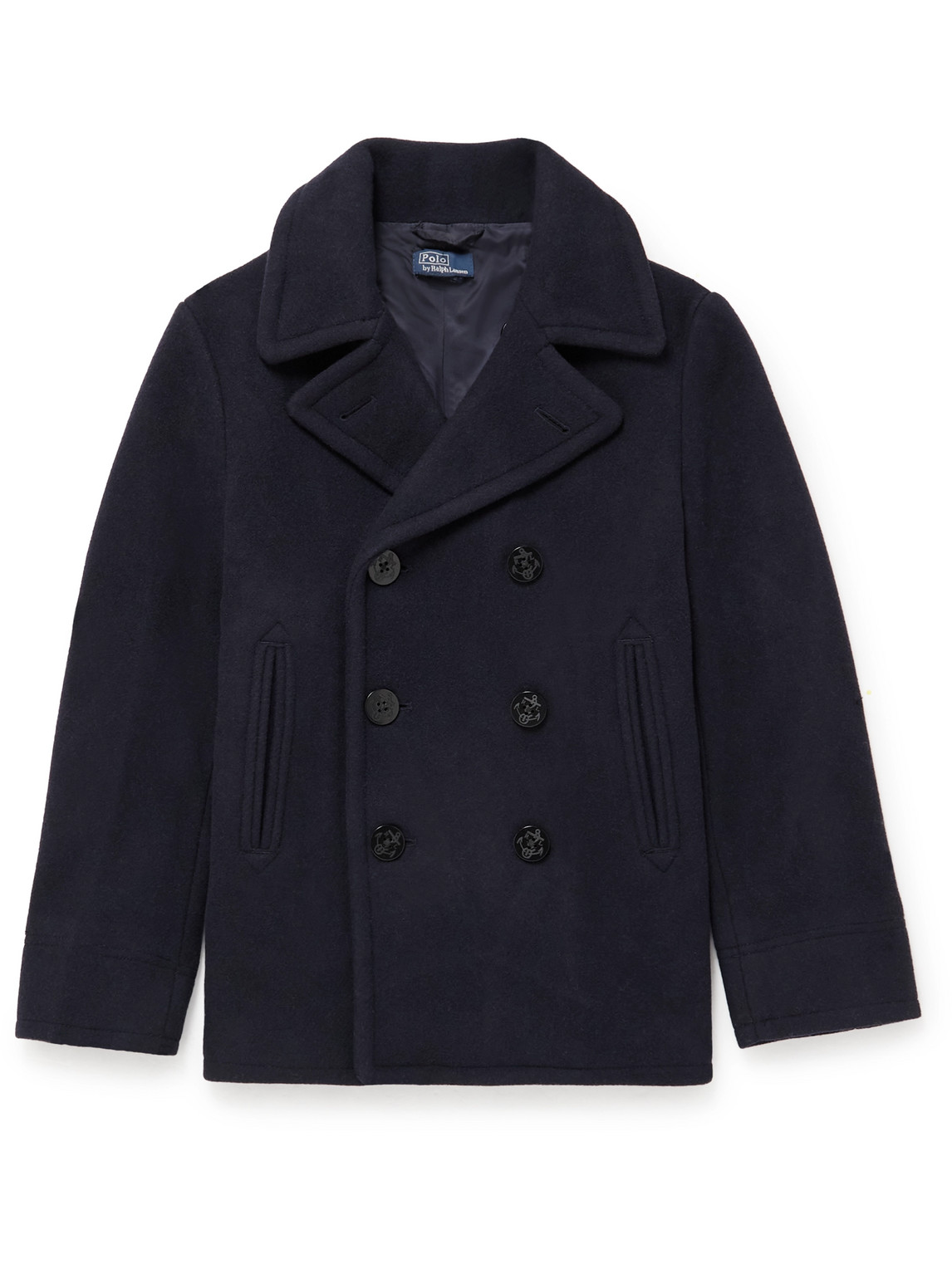 Ralph Lauren Men's Wool Blend Double Breasted Pea Coat Black Size 36 main image 0