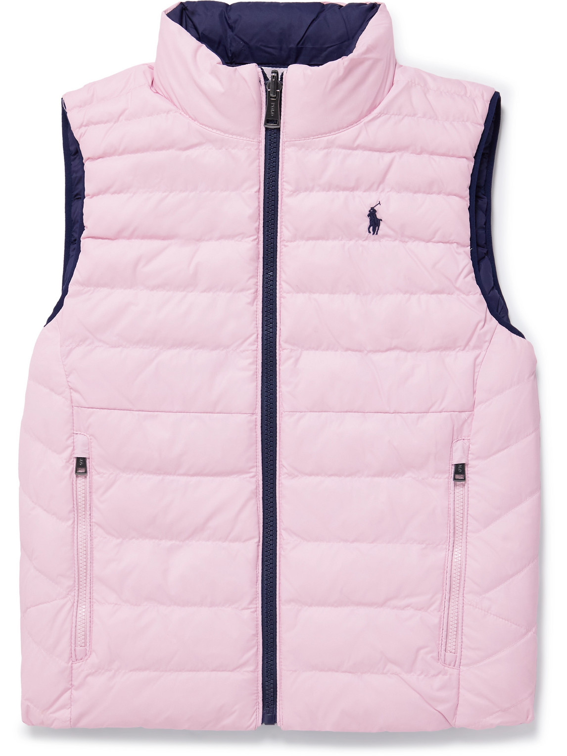 POLO RALPH LAUREN P-LAYER 2 REVERSIBLE LOGO-EMBROIDERED QUILTED NYLON GILET
