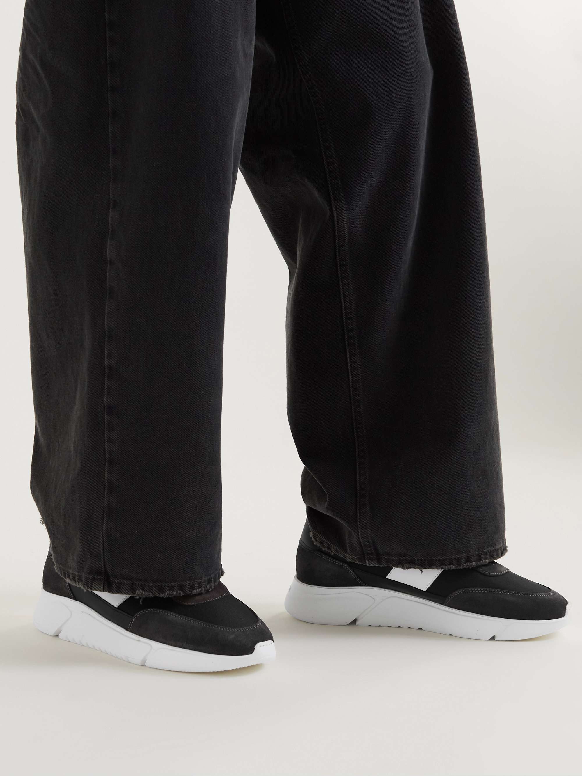 AXEL ARIGATO Genesis Vintage Runner Leather, Mesh and Suede Sneakers