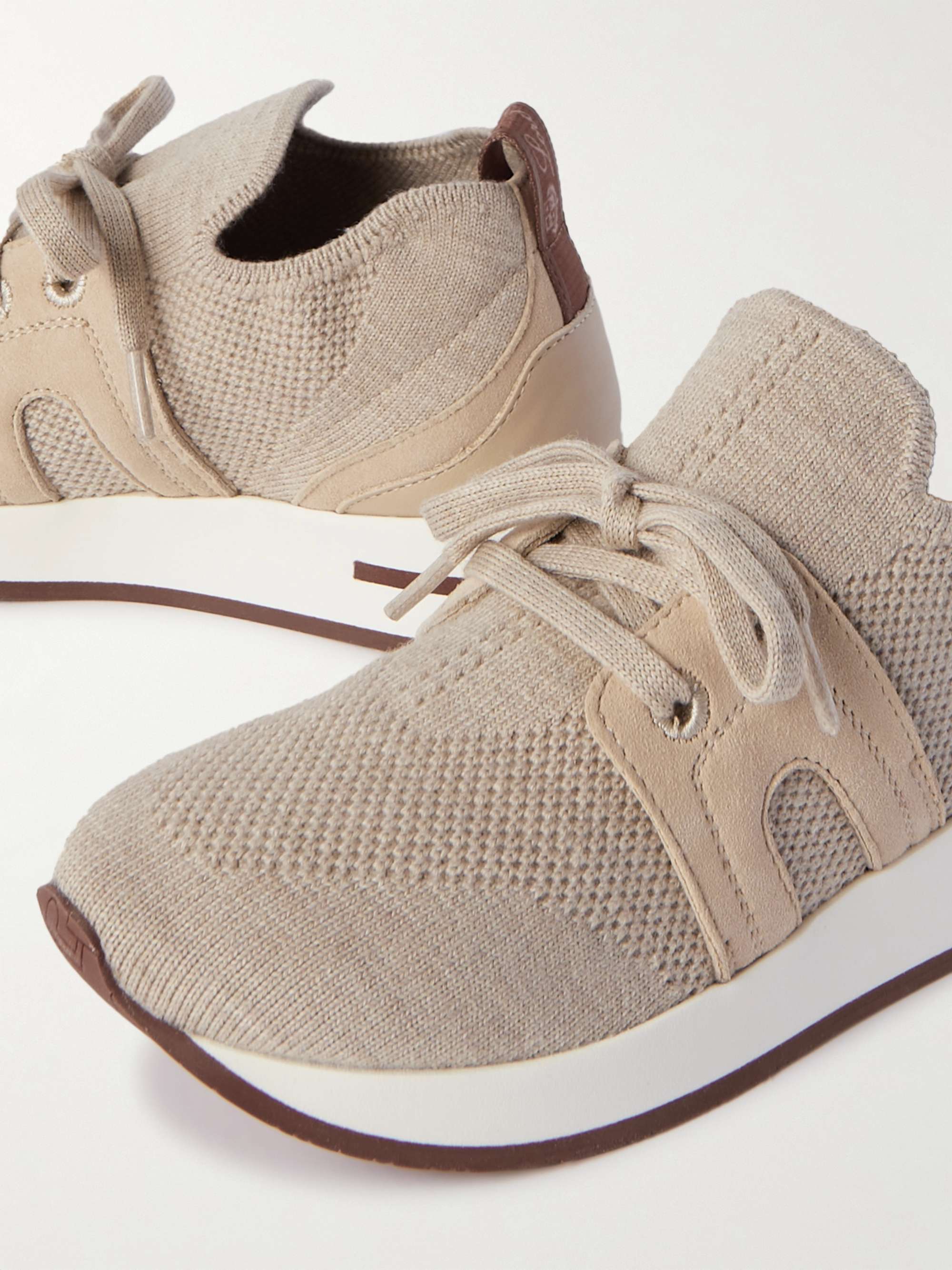 Walk Leather- and Suede-Panelled Mesh Sneakers